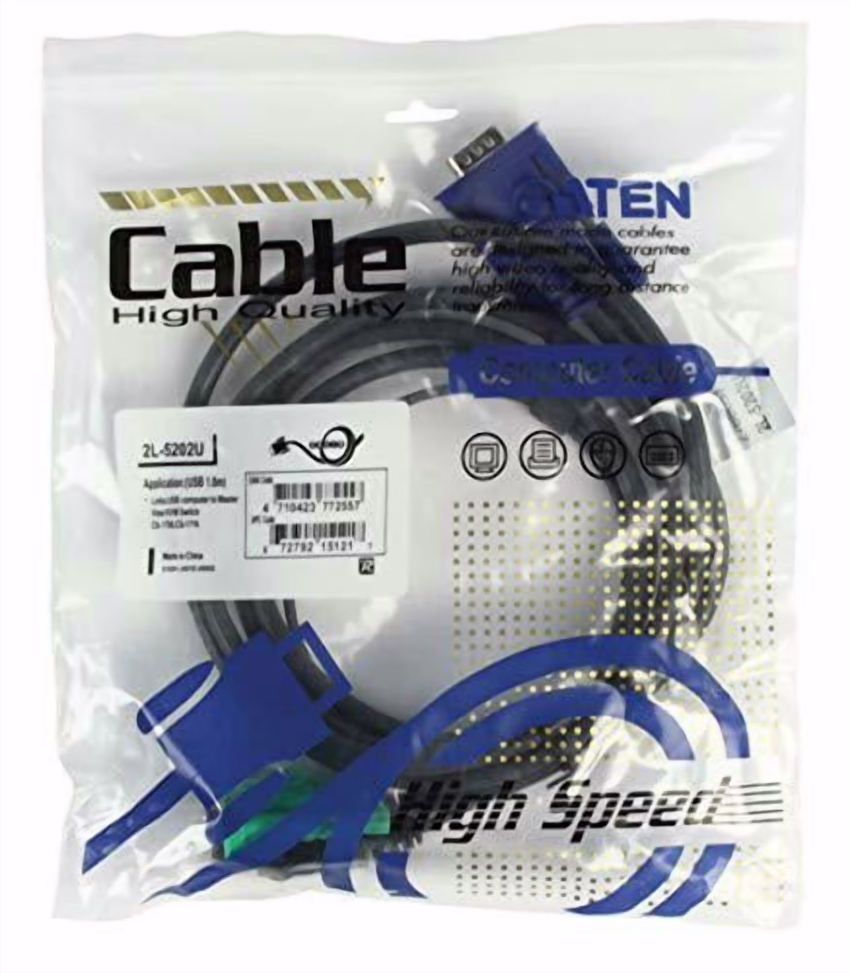 ATEN USB KVM Cable SPHD15 to VGA and USB A (6 ft) nM9cO