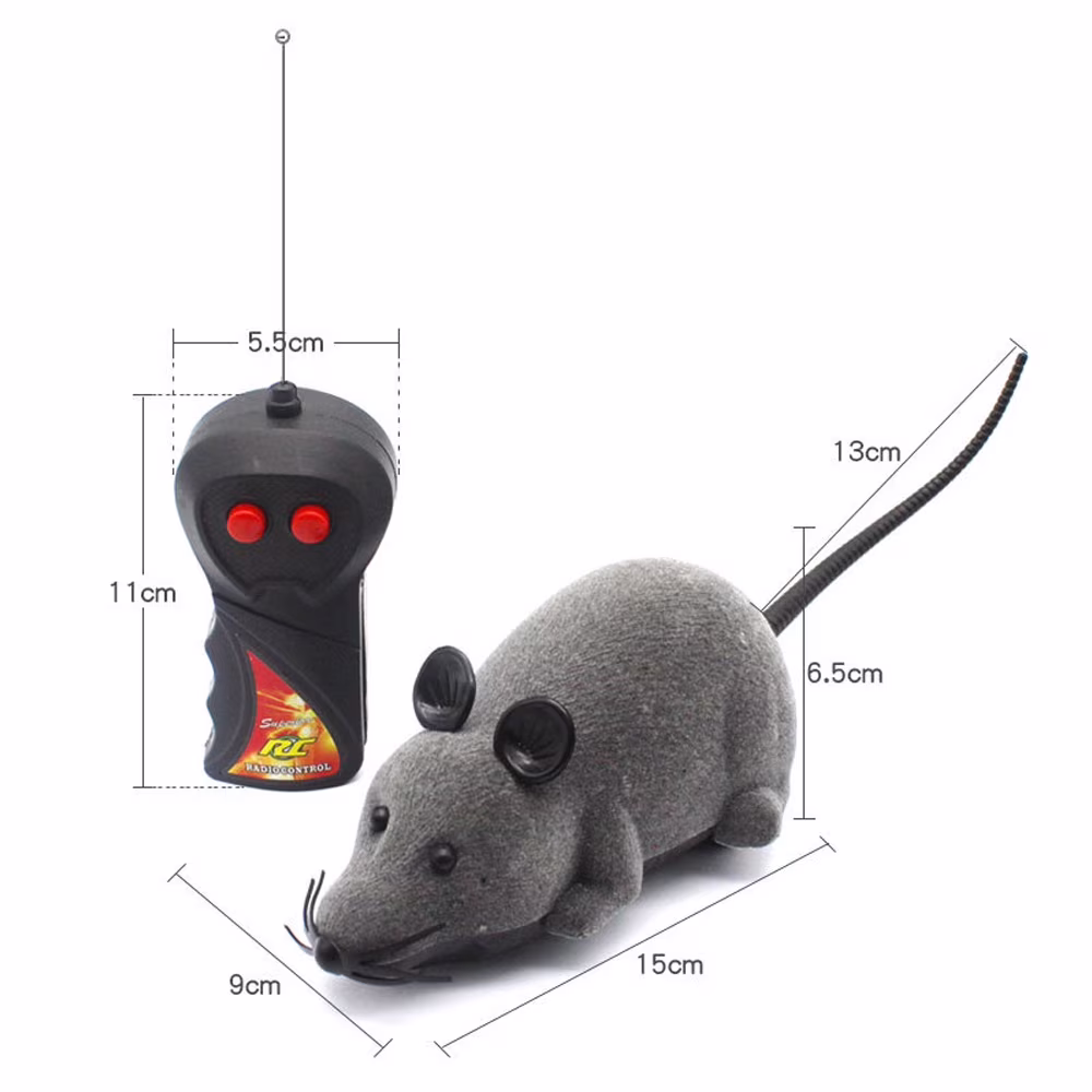 CARKIRA Interactive Remote Control Mouse Toy for Cats (Grey, 1 Pack) GFqfj