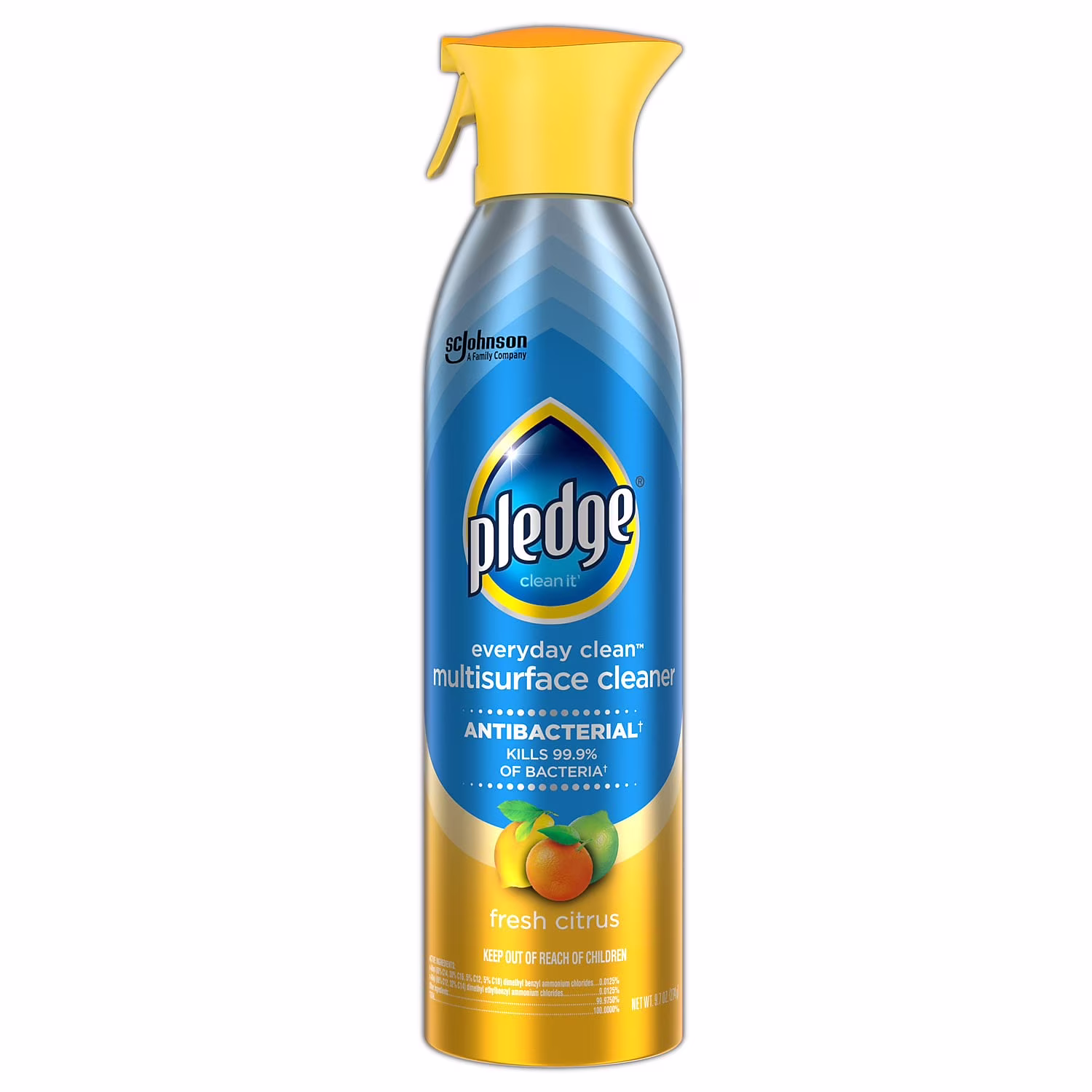 Pledge Everyday Multi-Surface Antibacterial Cleaner, Fresh Citrus Scent (6 Pack, 9.7 oz) CTRVS