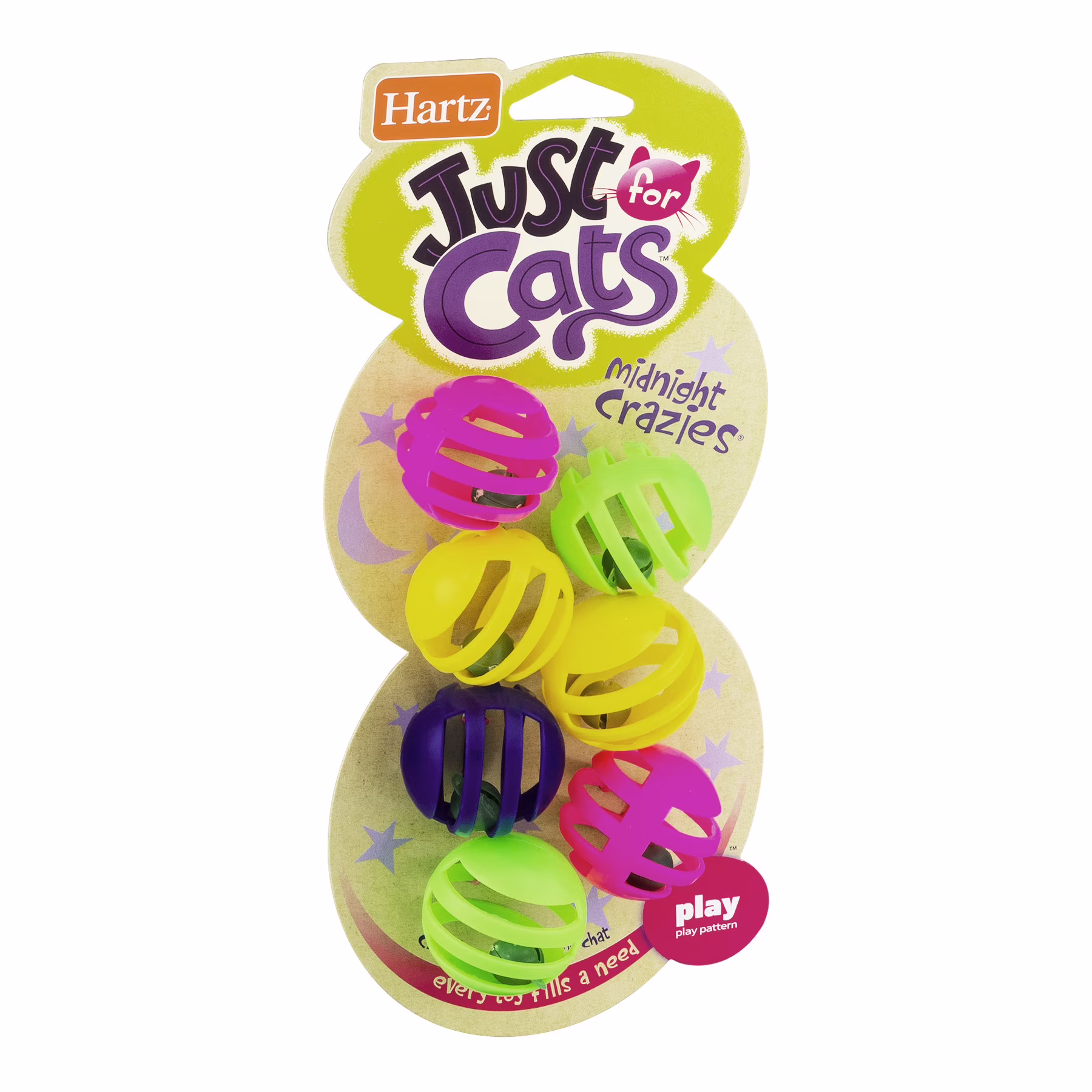Hartz Just For Cats Midnight Crazies Cat Toy (Blue, 7 Count) 0oE63