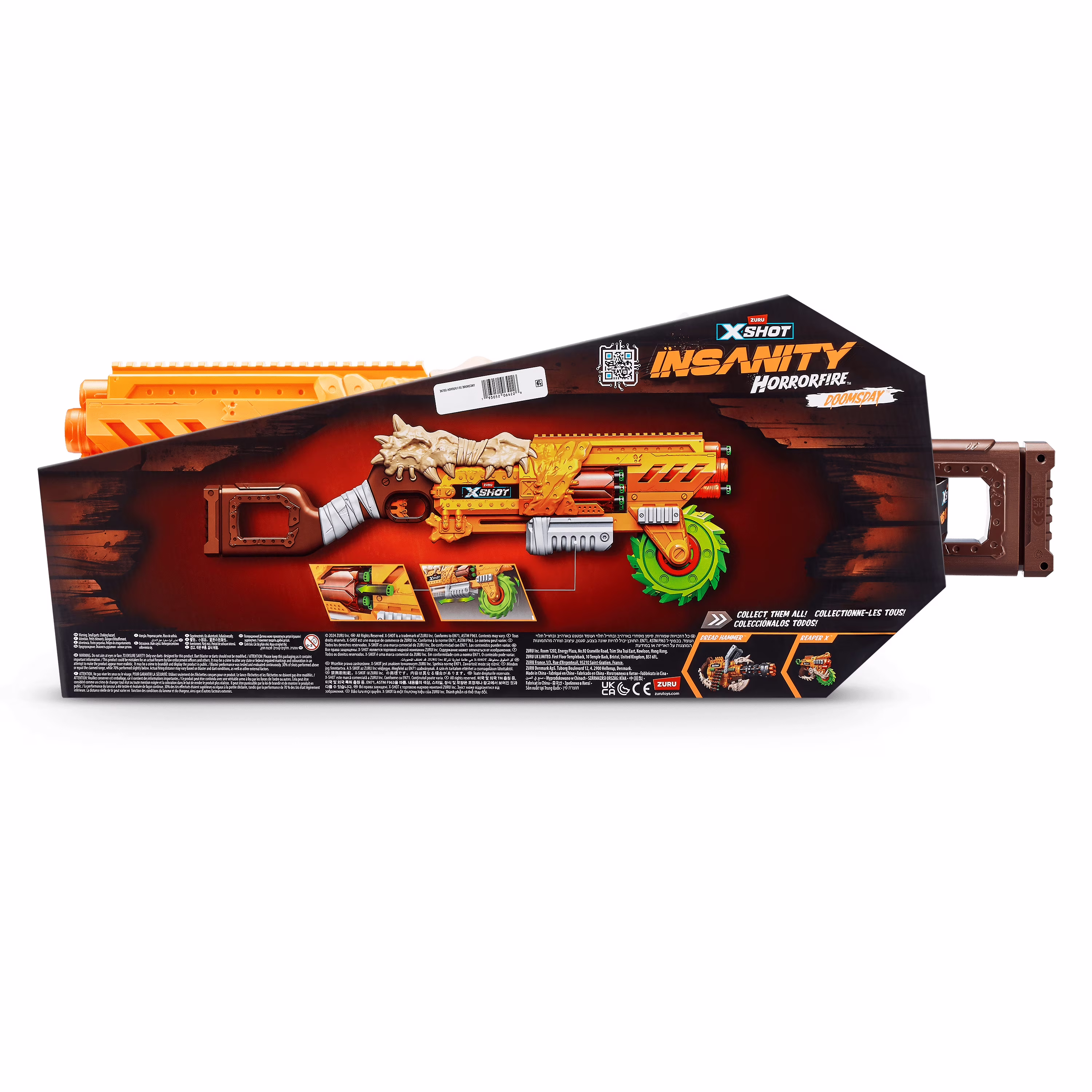 XSHOT Insanity HorrorFire Doomsday Blaster with Spinning Saw Blade (16 Darts) HcfYY - Image 9