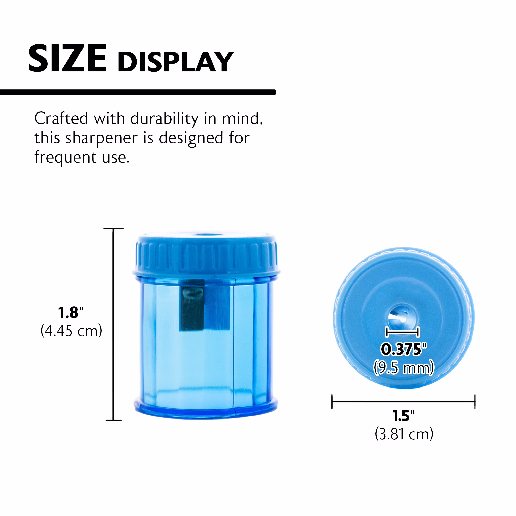 BAZIC Manual Pencil Sharpener, Single Hole Compact Desktop Tool (Assorted Colors, 4-Pack) ZqZAn