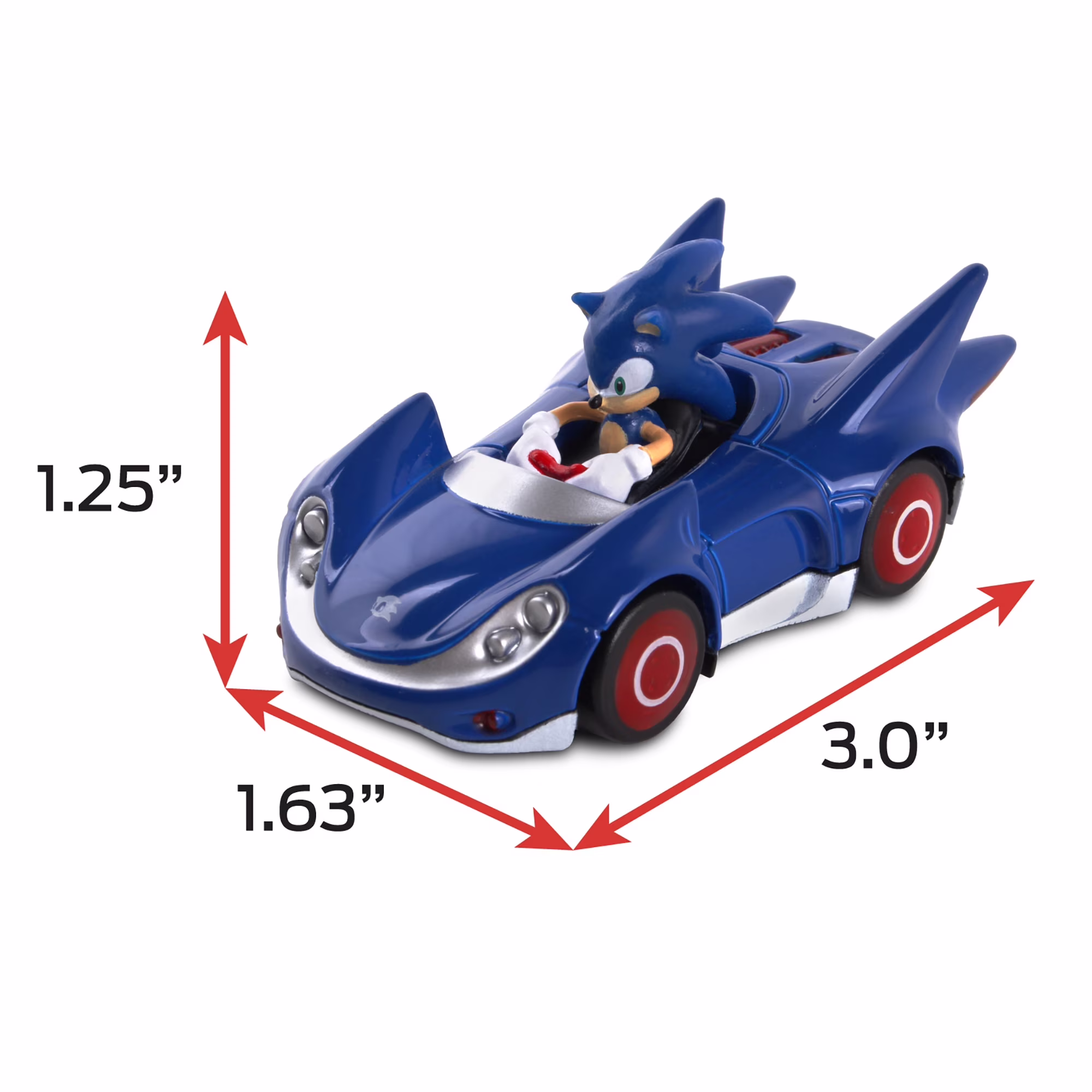 Sonic Speed Star Diecast Metal Car 1:64 Scale Collectible Vehicle (Blue, 3 in L) qKhzQ