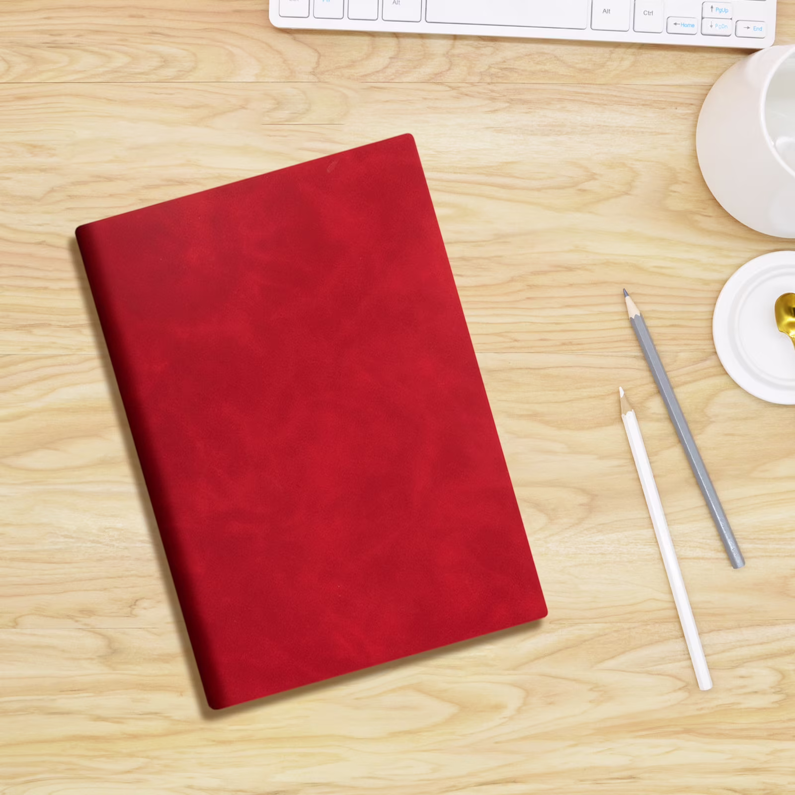DAILIHIVE A5 Leather-Like Writing Notebook, Professional Journal with Lay-Flat Binding (Red, 2.8 oz) aNbpq - Image 6