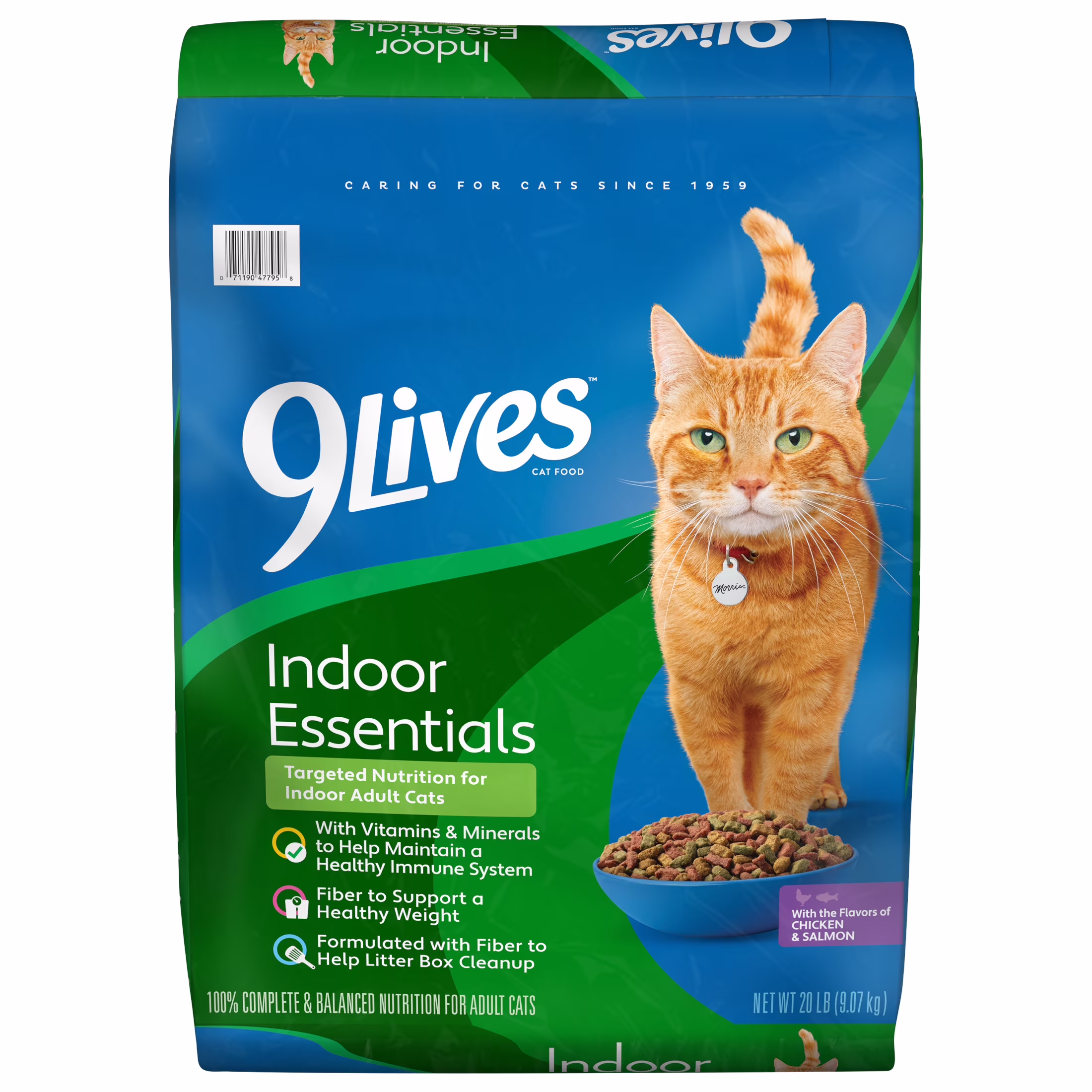 9Lives Indoor Essentials Dry Cat Food, Chicken & Salmon Flavor (20 lb) PUlLp
