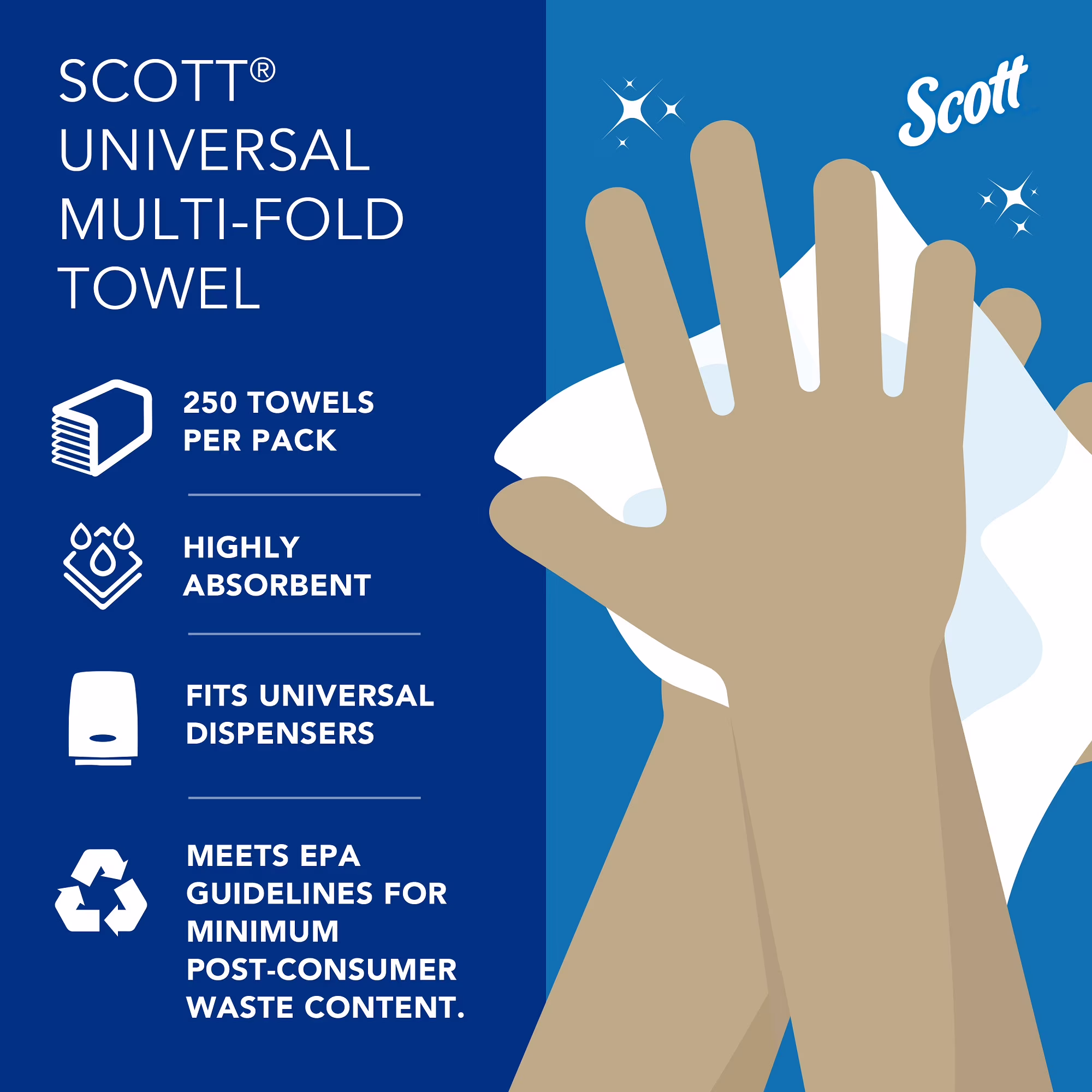 Scott Professional Universal Multifold Paper Towels (White, 4,000 Sheets Total) yL3c1 - Image 7