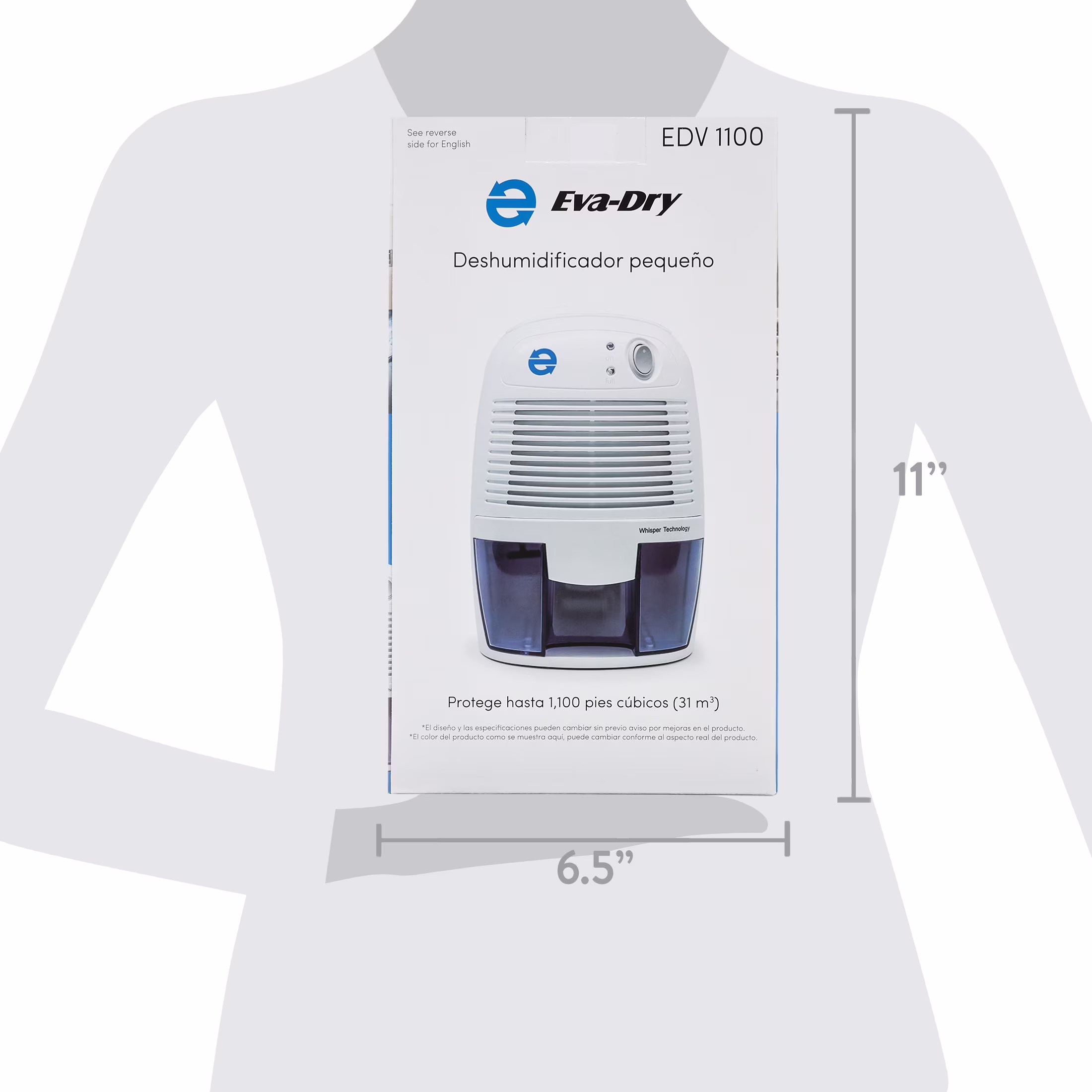 Eva-Dry 1100 Petite Dehumidifier Compact Moisture Absorber for Small Spaces (White, 1 Unit) RNDtI - Image 5