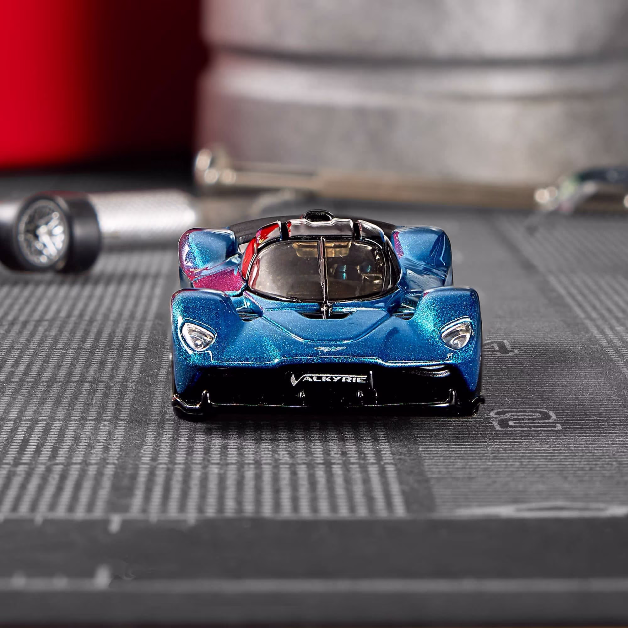 Hot Wheels Elite 64 Aston Martin Valkyrie Premium Die-Cast Collector Car (Metallic Teal, 1:64 Scale) v3zgP