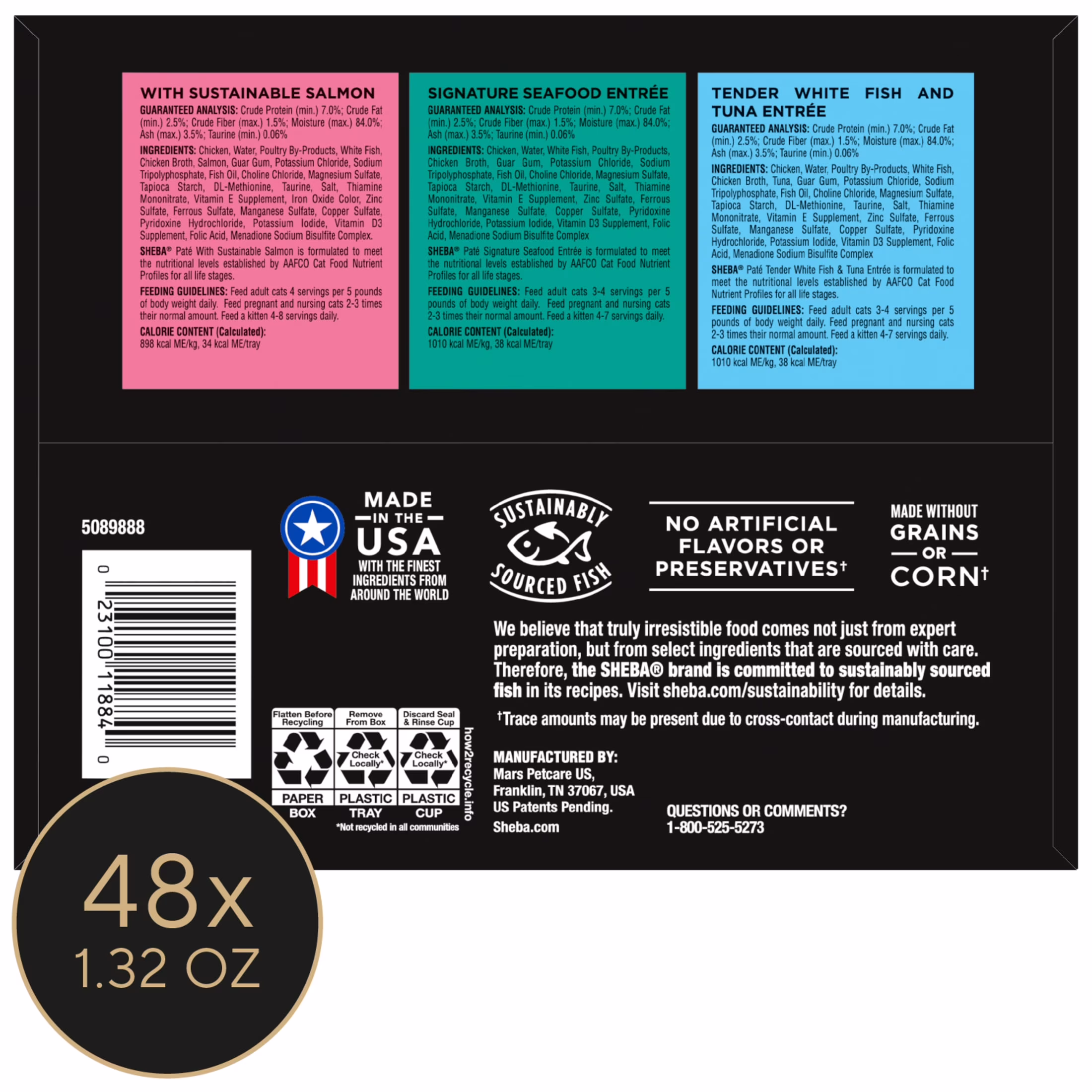 SHEBA Perfect Portions Variety Pack Pate Wet Cat Food (2.6 oz Twin-Pack Trays) pmPz3 - Image 3