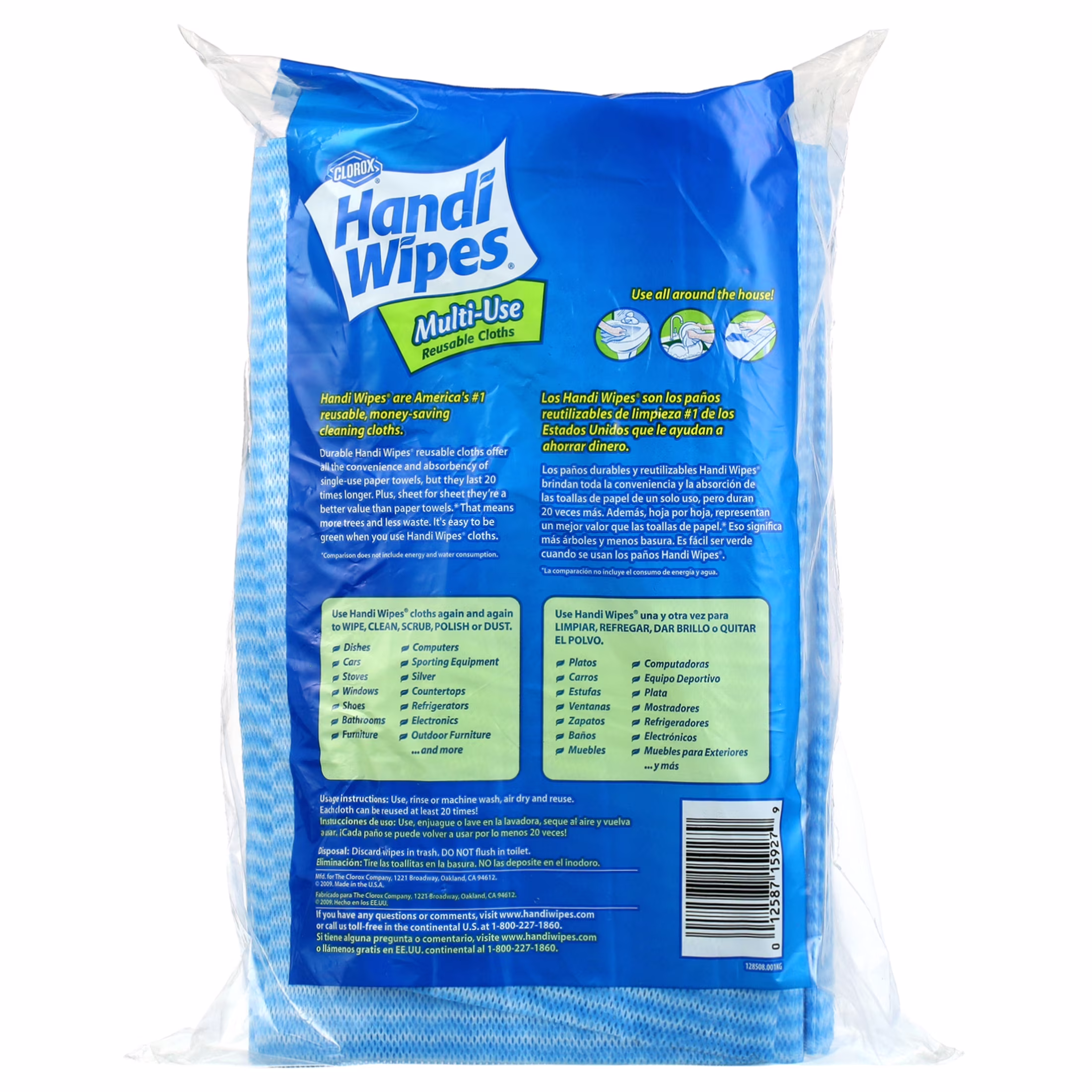 Clorox Handi Wipes Multi-Use Reusable Cleaning Cloths (White, 72 Count) iIML8 - Image 2