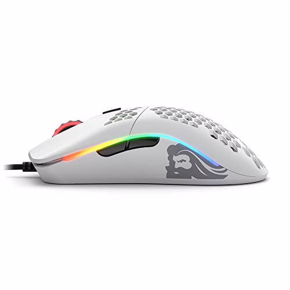 Glorious PC Gaming Race Model O Minus Wired Gaming Mouse (Matte White, 6 Buttons) EYuUQ