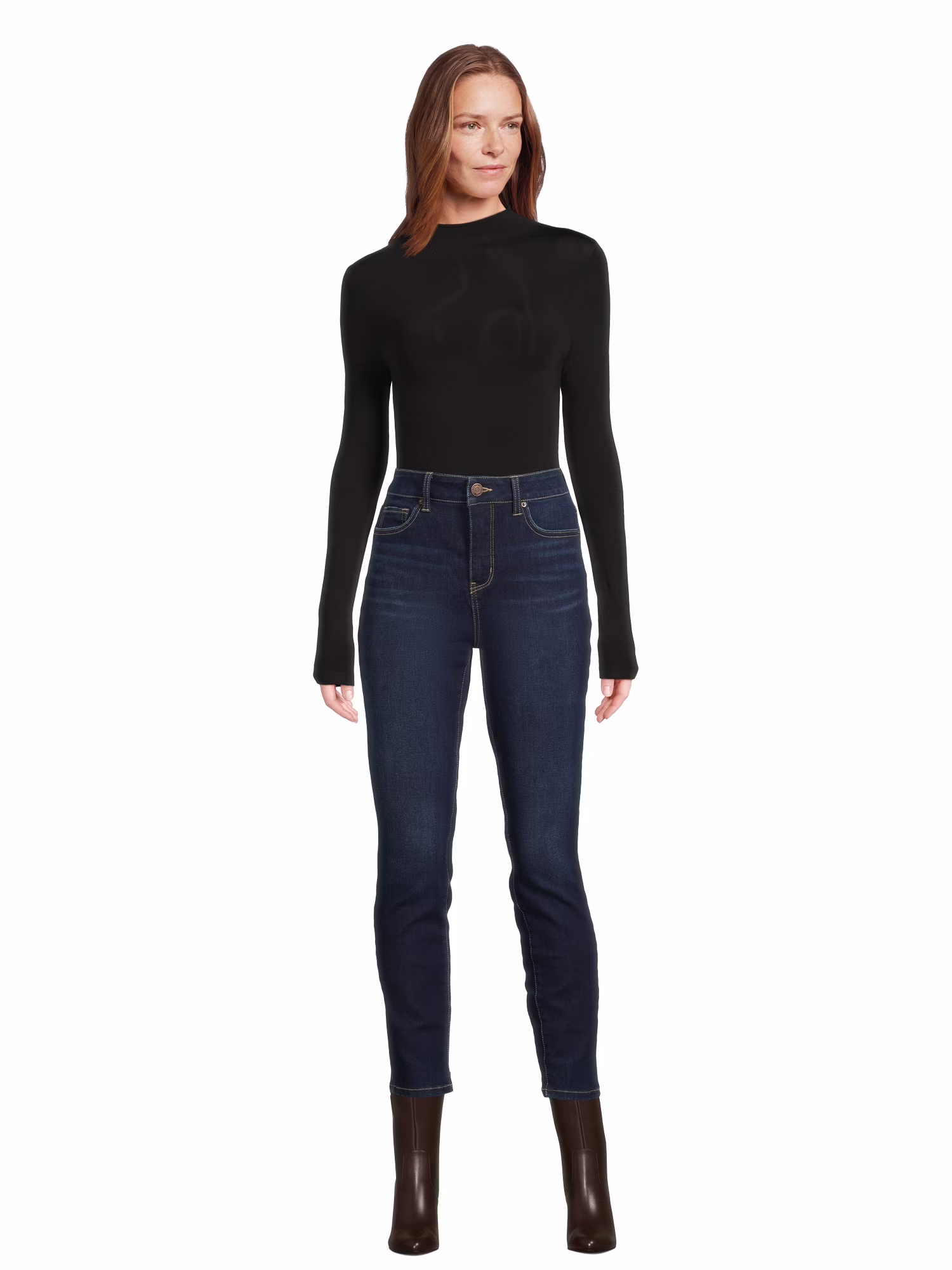 Time and Tru Women's High Rise Skinny Jeans (Grey, Size 2) 64fm2