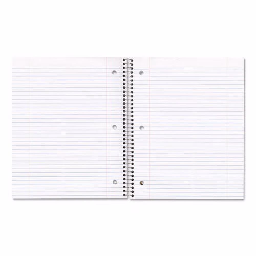 National 1-Subject Wirebound Notebook, College Ruled, 3-Hole Punched, Durable Cover (Assorted Colors, 11 in x 8.88 in, 80 Sheets, 5-Pack) 6PbFn