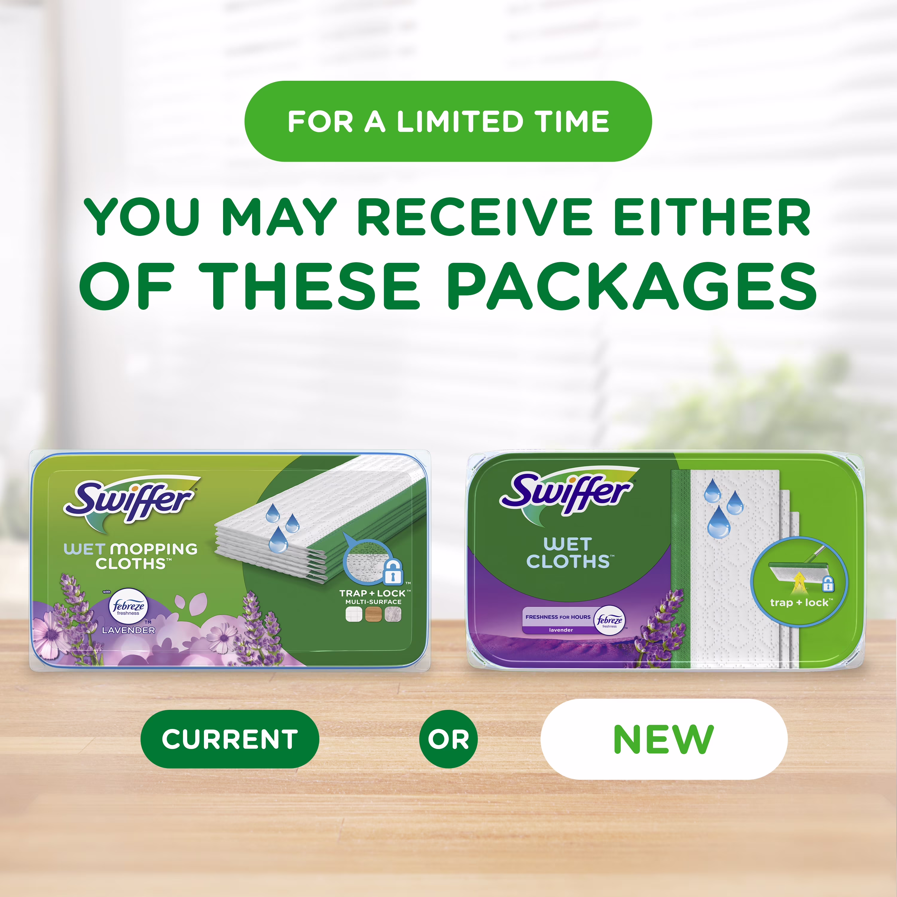 Swiffer Sweeper Wet Mopping Cloths, Lavender Scent (Lavender, 24 Count) Lqs6w