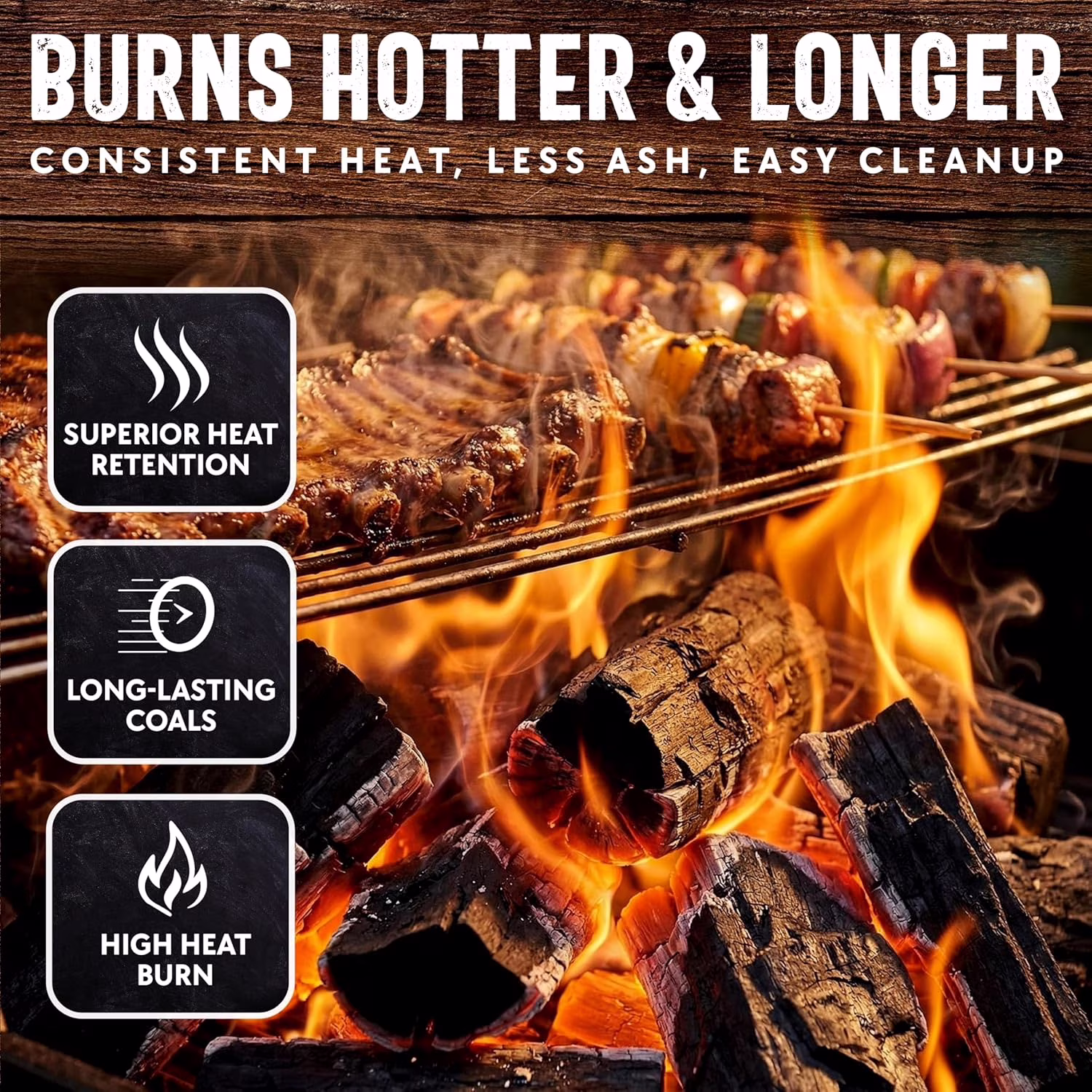 Mr. Bar-BQ All Natural Hardwood Lump Charcoal for Grilling and Smoking (20 lb) FggPo