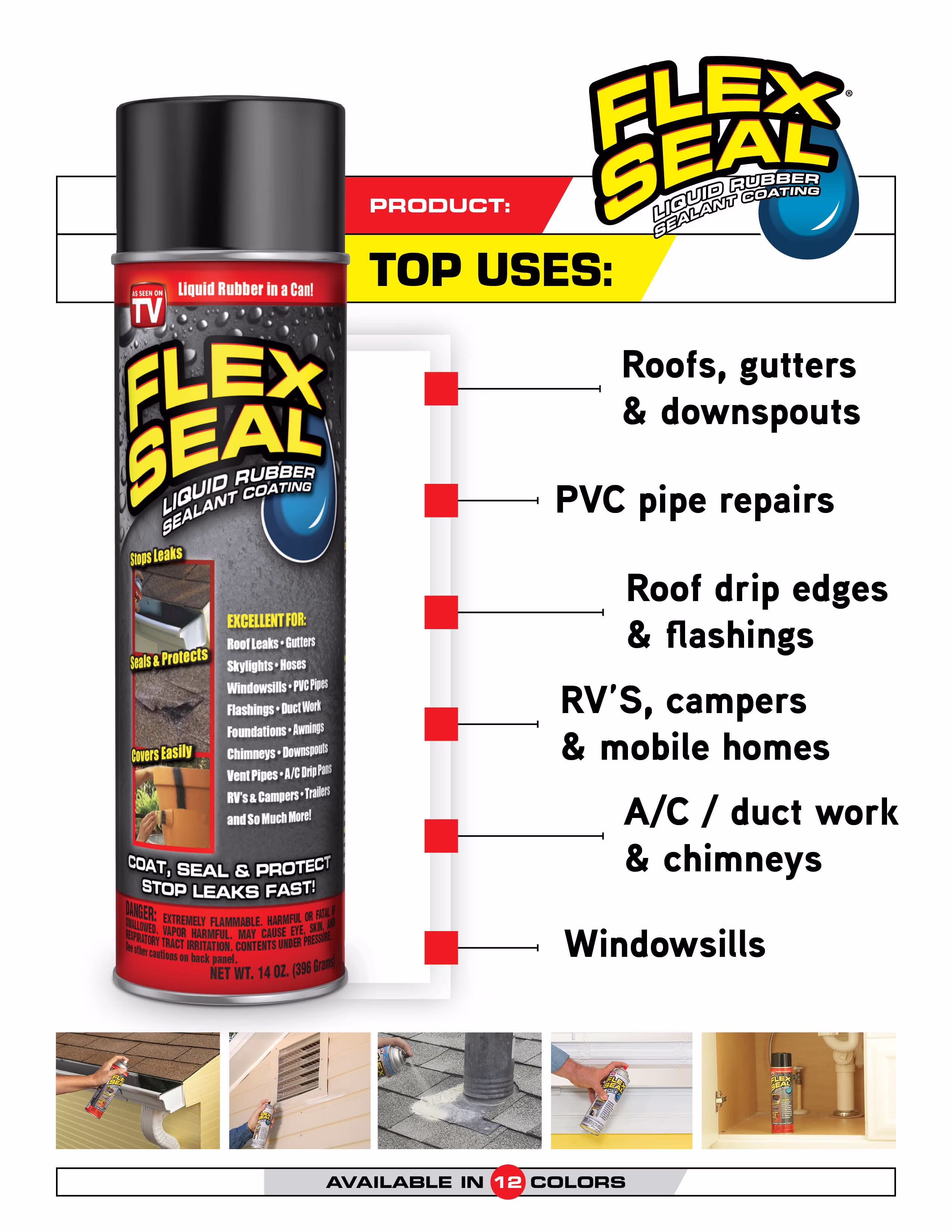 Flex Seal Liquid Rubber Marine Sealant Coating, Waterproof Protective Barrier (Clear, 5 oz) QtDhw - Image 6