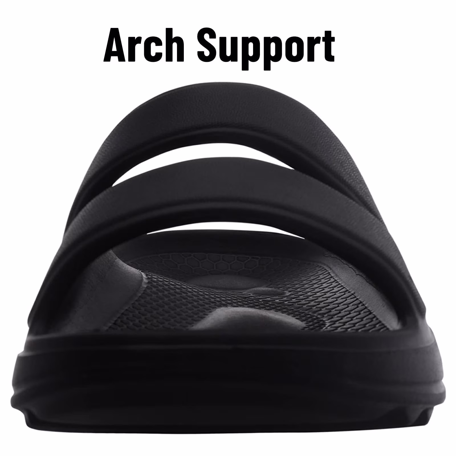 Litfun Women's Non-Slip Slide Sandals, Thick Sole Arch Support Shower Slippers (Black, 1.6 in) Rdrov