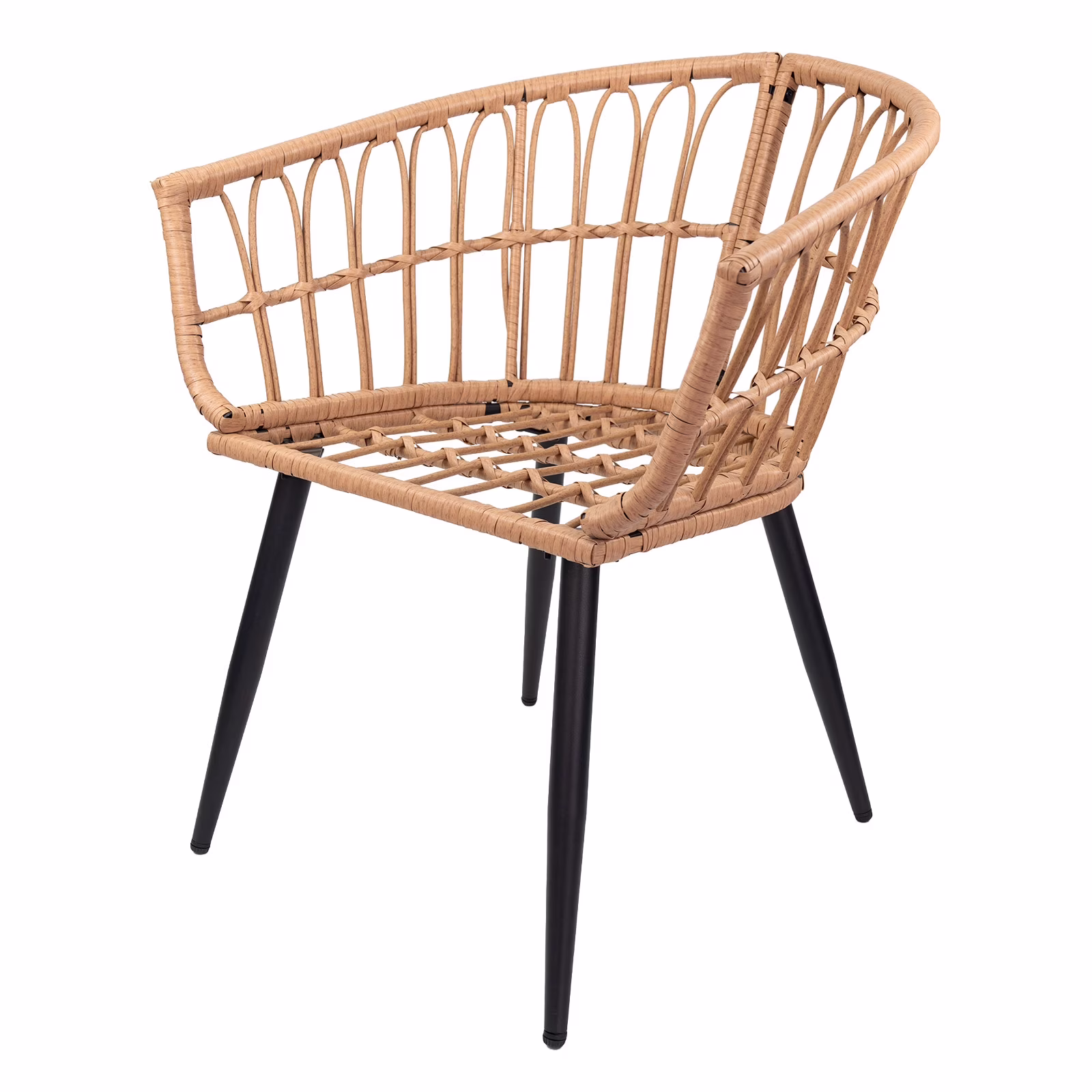 MOLIBYME 3-Piece All-Weather Wicker Patio Bistro Set, Outdoor PE Rattan Conversation Set with Chairs and Table (Yellow, 3-Piece Set) CV73x