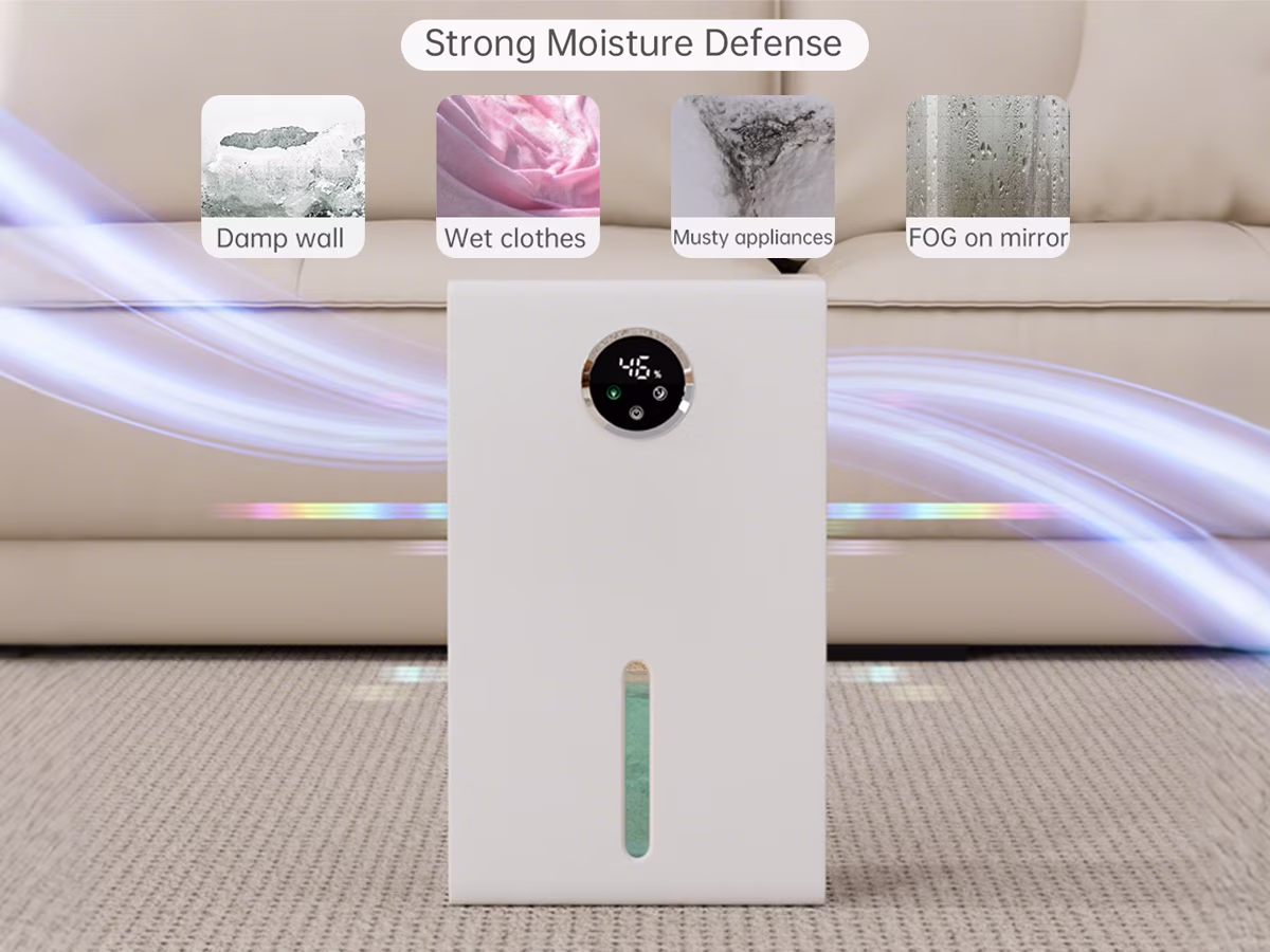 Topteng Dehumidifier for Home, Quiet Portable Air Dryer with LED Touch Screen and 7-Color Ambient Light (White, 120 oz) 4noDo - Image 6