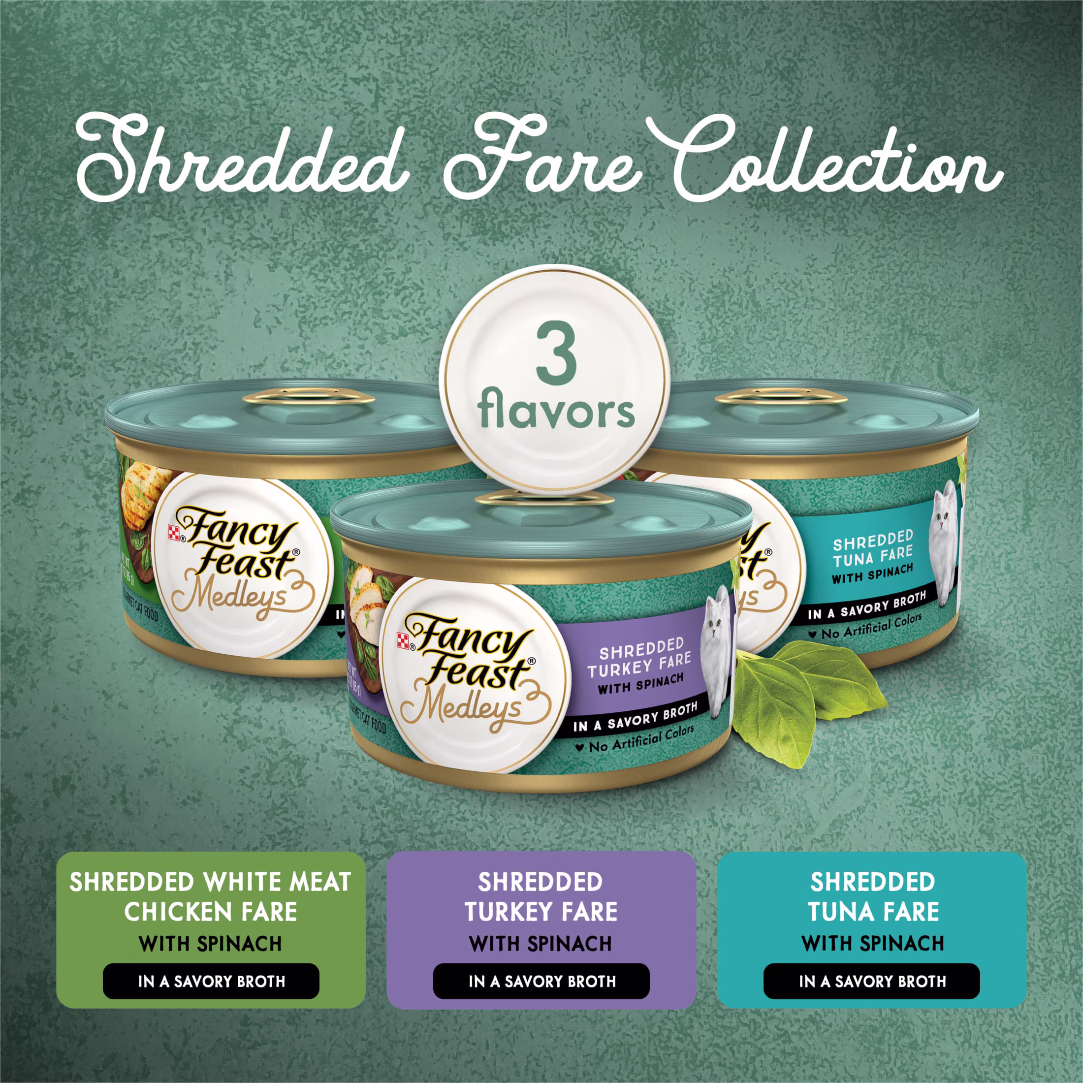 Fancy Feast Medleys Shredded Fare Wet Cat Food Variety Pack (12 Count, 3 oz) TtKTd - Image 4
