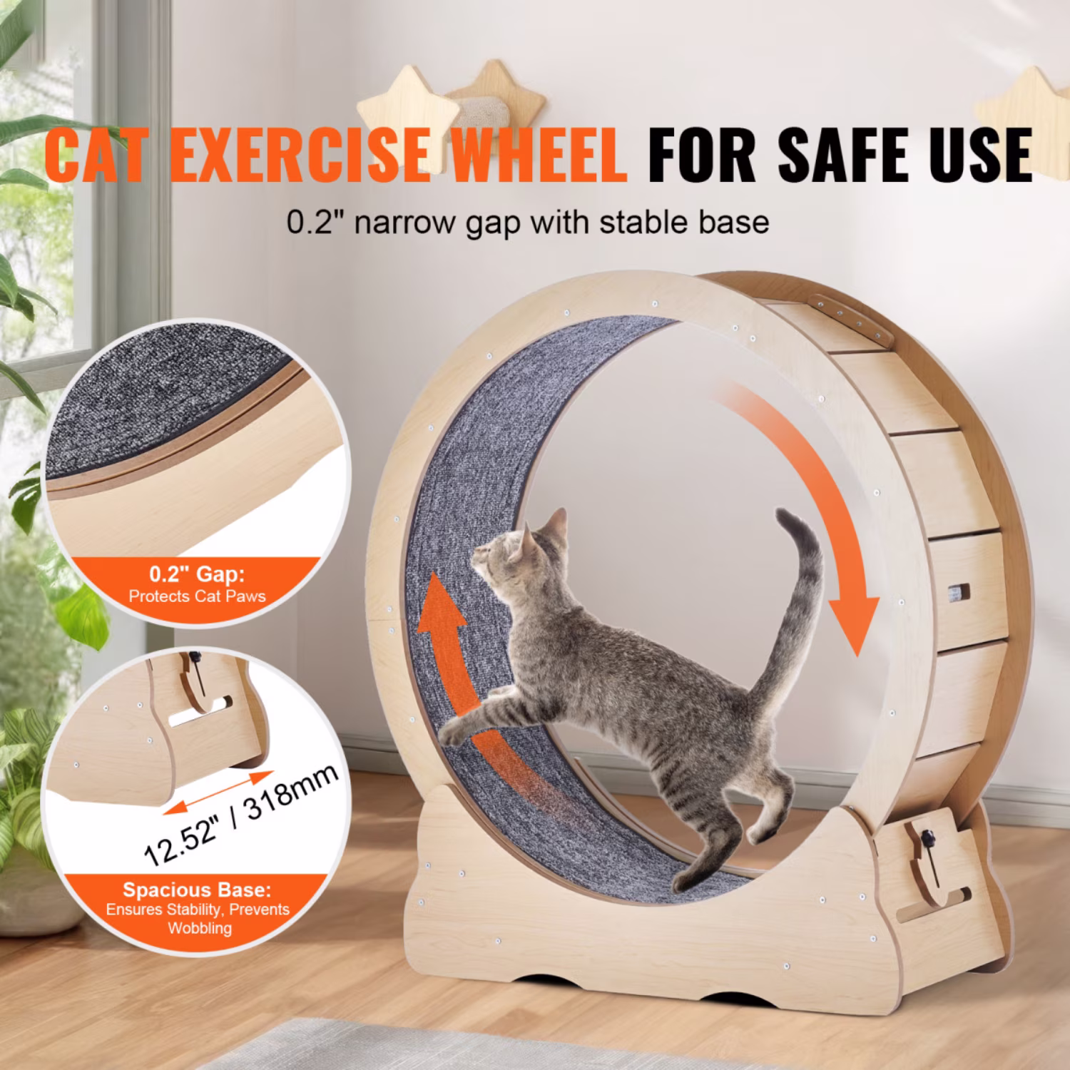 Generic Cat Exercise Wheel Indoor Pet Treadmill (Brown, 35.8 in) 3xwjW