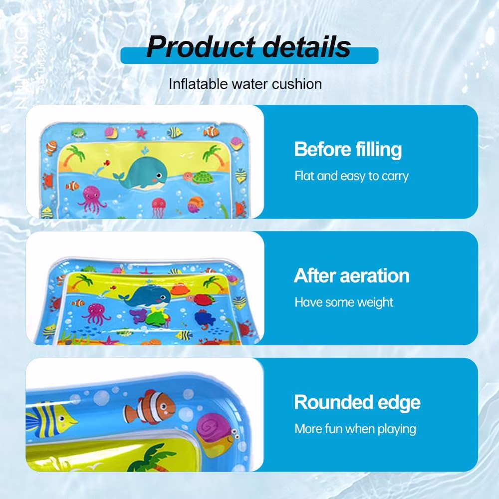 Lomyolo Cat Water Mat, Interactive Sensory Splash Play Pad for Indoor Cats (26 in x 20 in) 5hABs