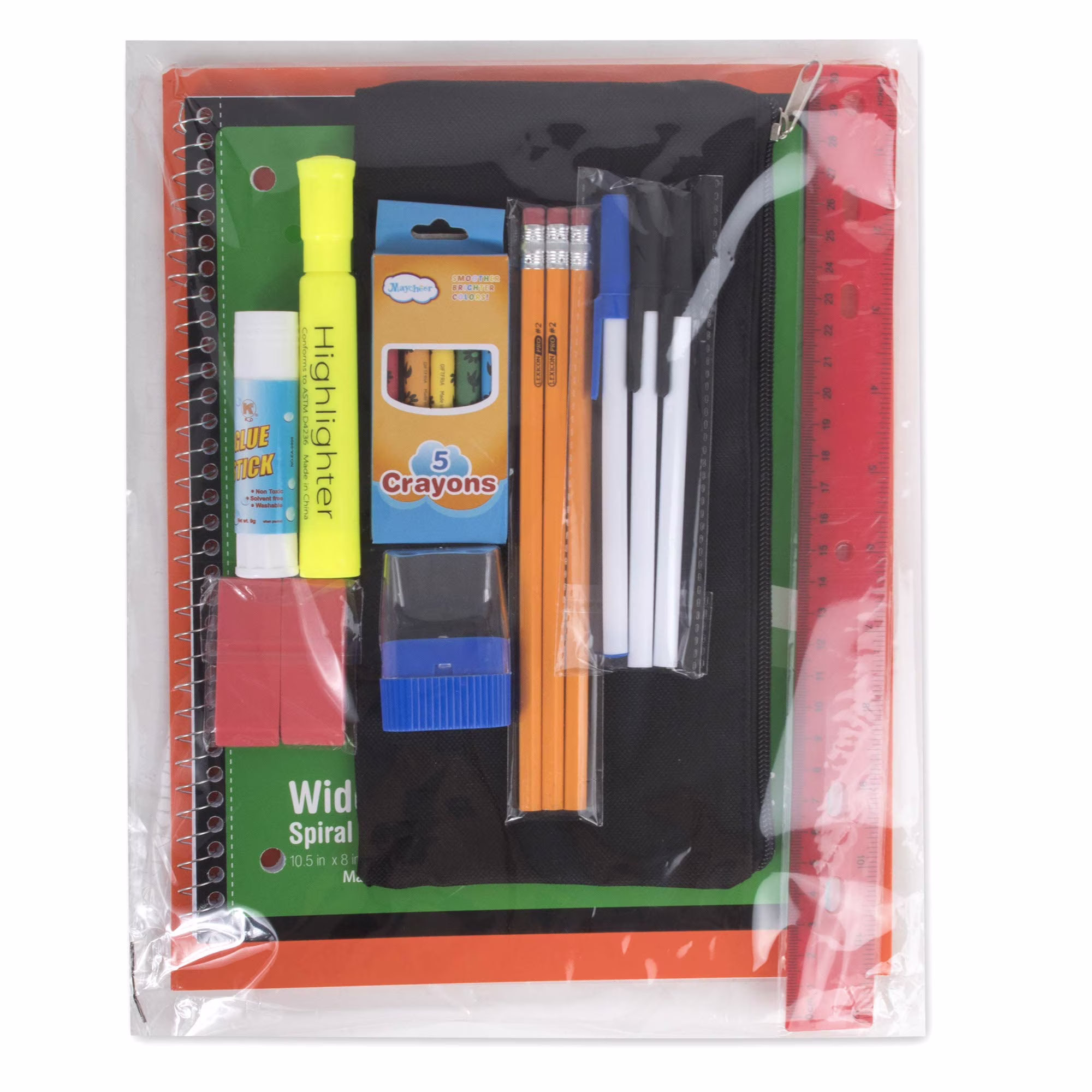 Trailmaker 20-Piece School and Office Stationery Supply Kit (Assorted Colors, 1 Set) 9plHP - Image 4