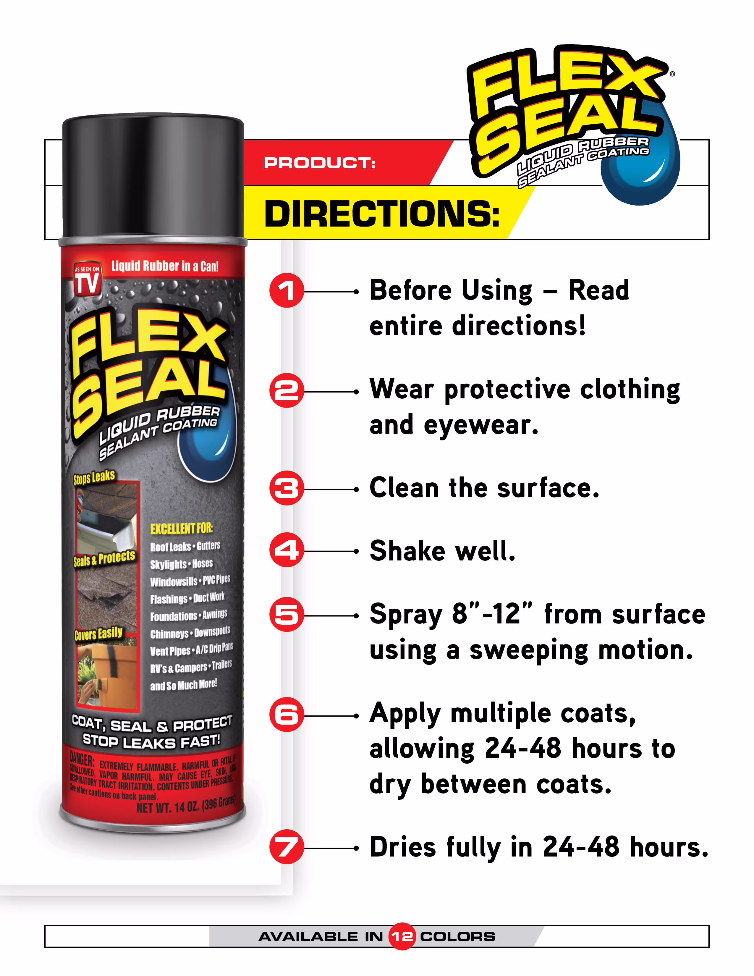 Flex Seal Liquid Rubber Marine Sealant Coating, Waterproof Protective Barrier (Clear, 5 oz) QtDhw - Image 5