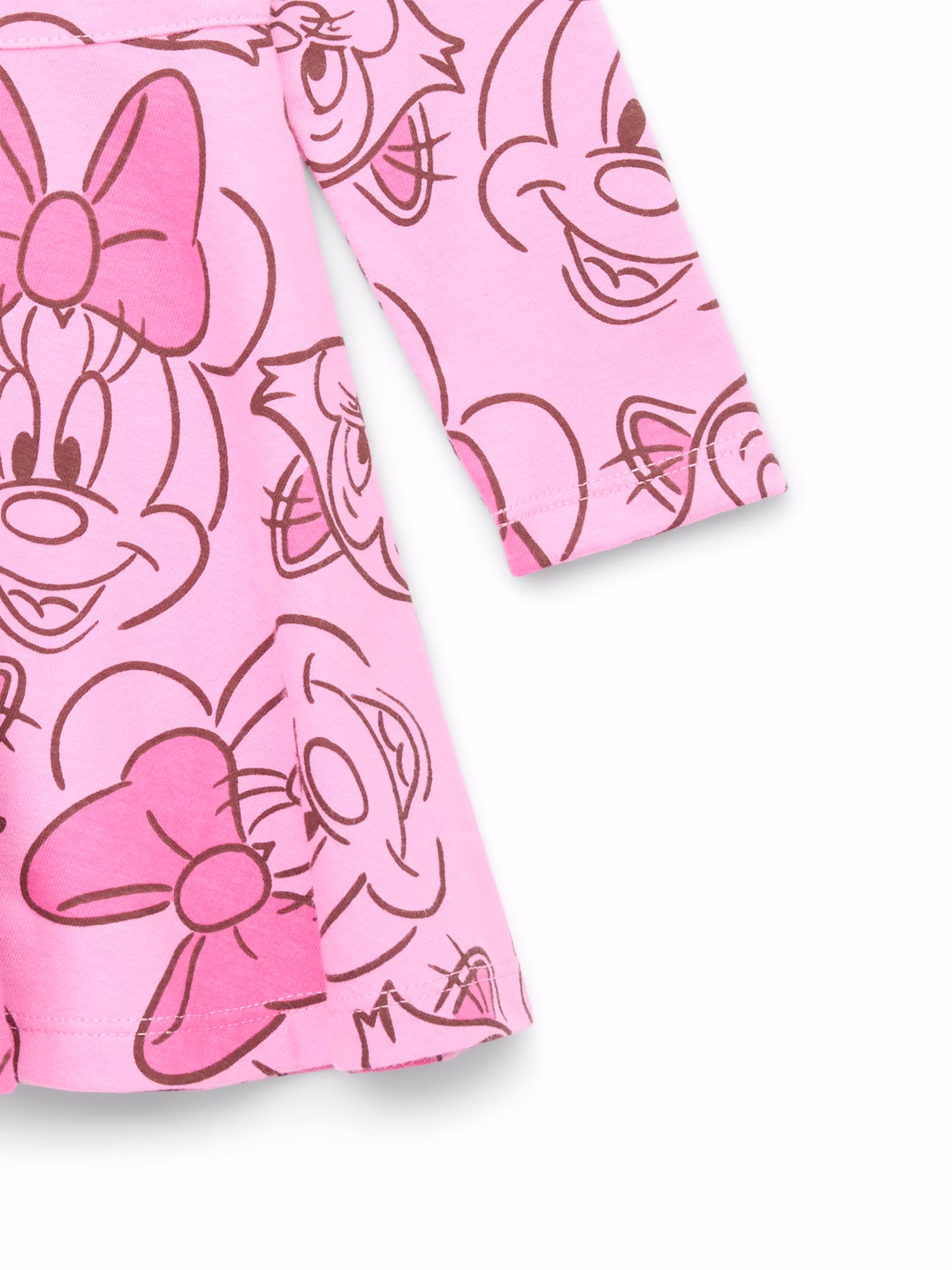 Minnie Mouse Toddler Girls Long Sleeve Print Dress (Pink, 12M-5T) ab2mJ