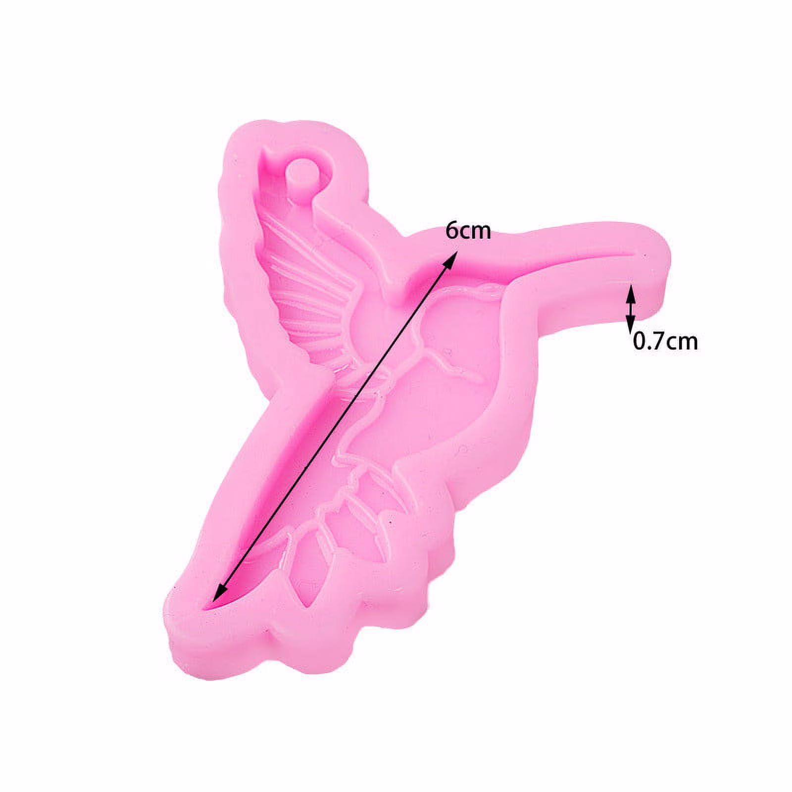 PATLOLLAV Hummingbird Silicone Mold for DIY Resin Crafting (Shiny Glossy Finish, 3.5 in x 3 in) S1fdN