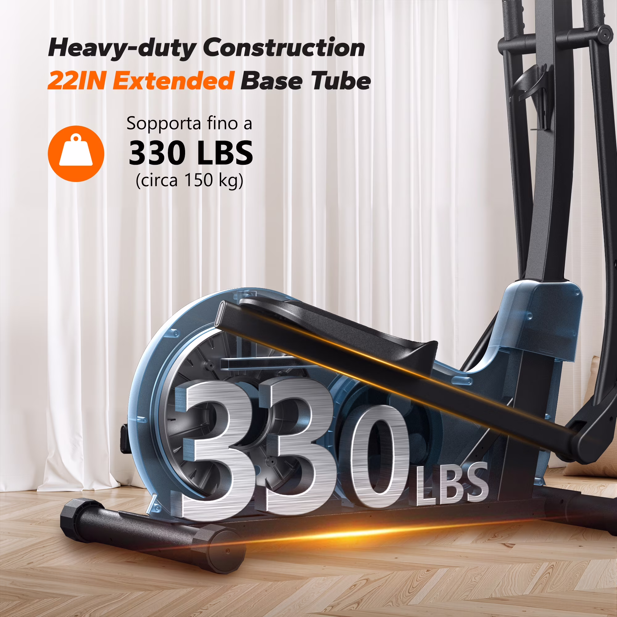 MERACH Elliptical Machine with 16 Resistance Levels, Quiet Home Cardio Fitness Equipment (16.5 in Stride) TuCqX