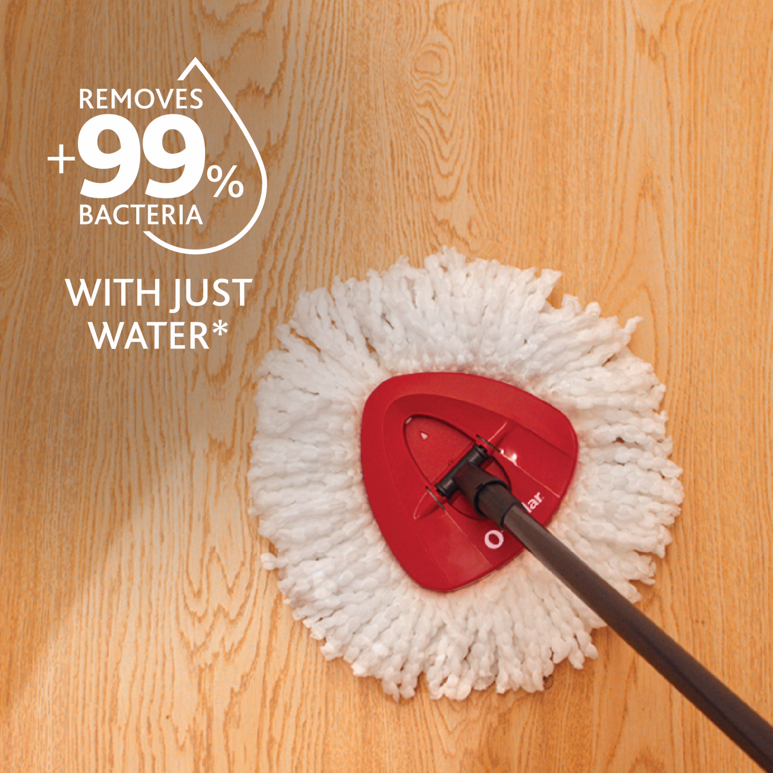 O-Cedar EasyWring Spin Mop and Bucket System (Red, 51 in Handle) pyncQ