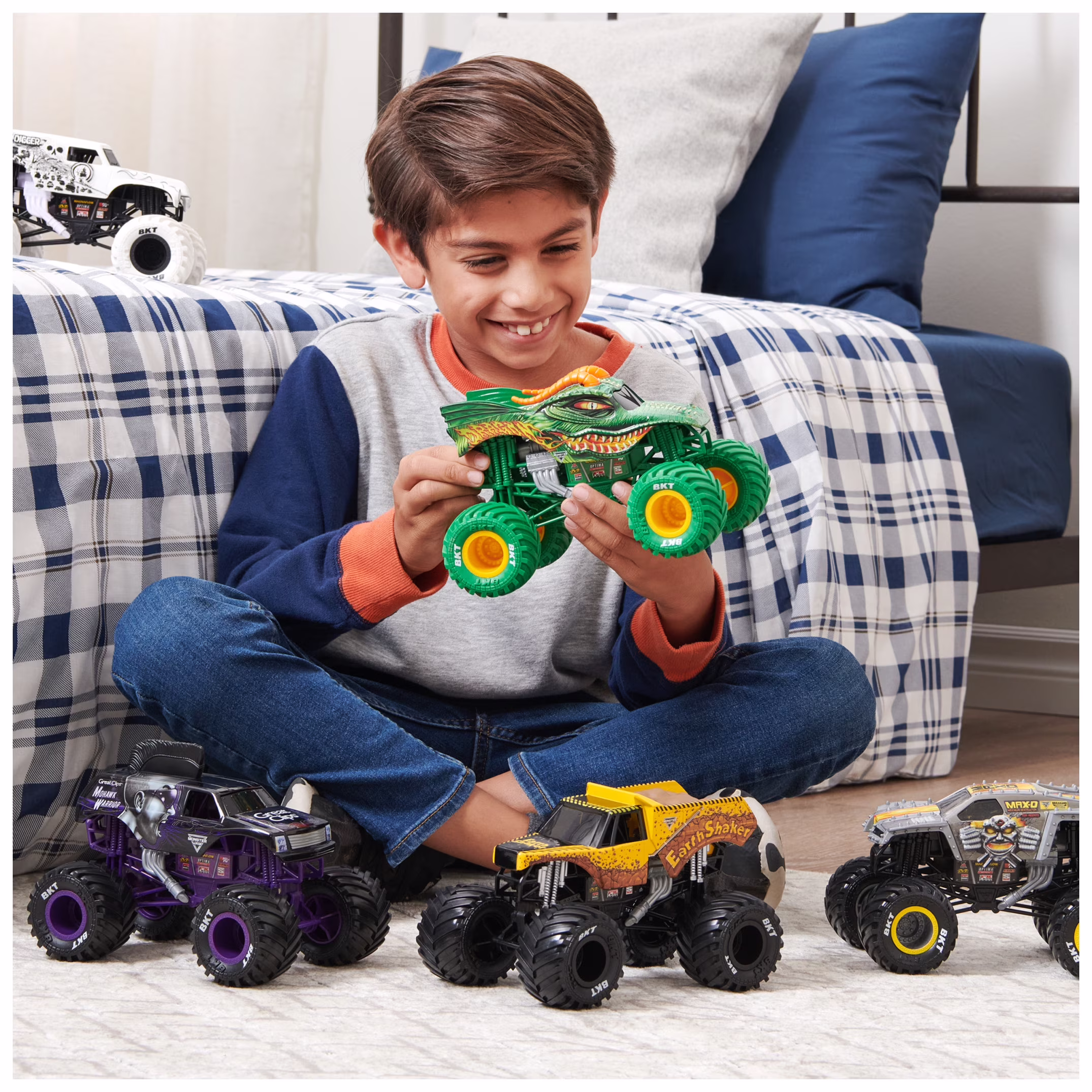 Monster Jam Official Dragon Monster Truck Die-Cast Vehicle (Blue, 1:24 Scale) dEeyZ
