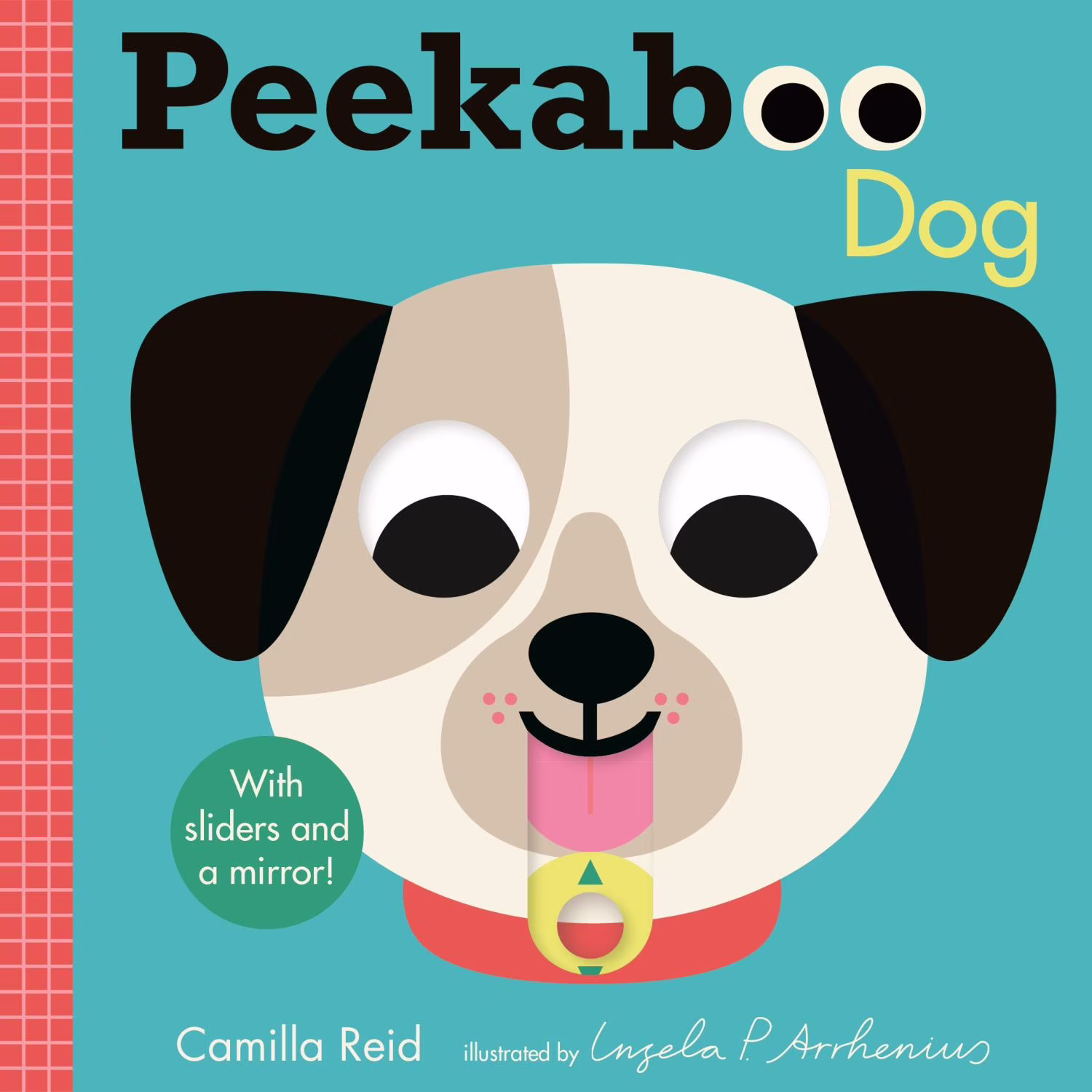 Camilla Reid Peekaboo Dog Interactive Board Book (Mirror and Sliders, 10 in x 10 in) Apkha