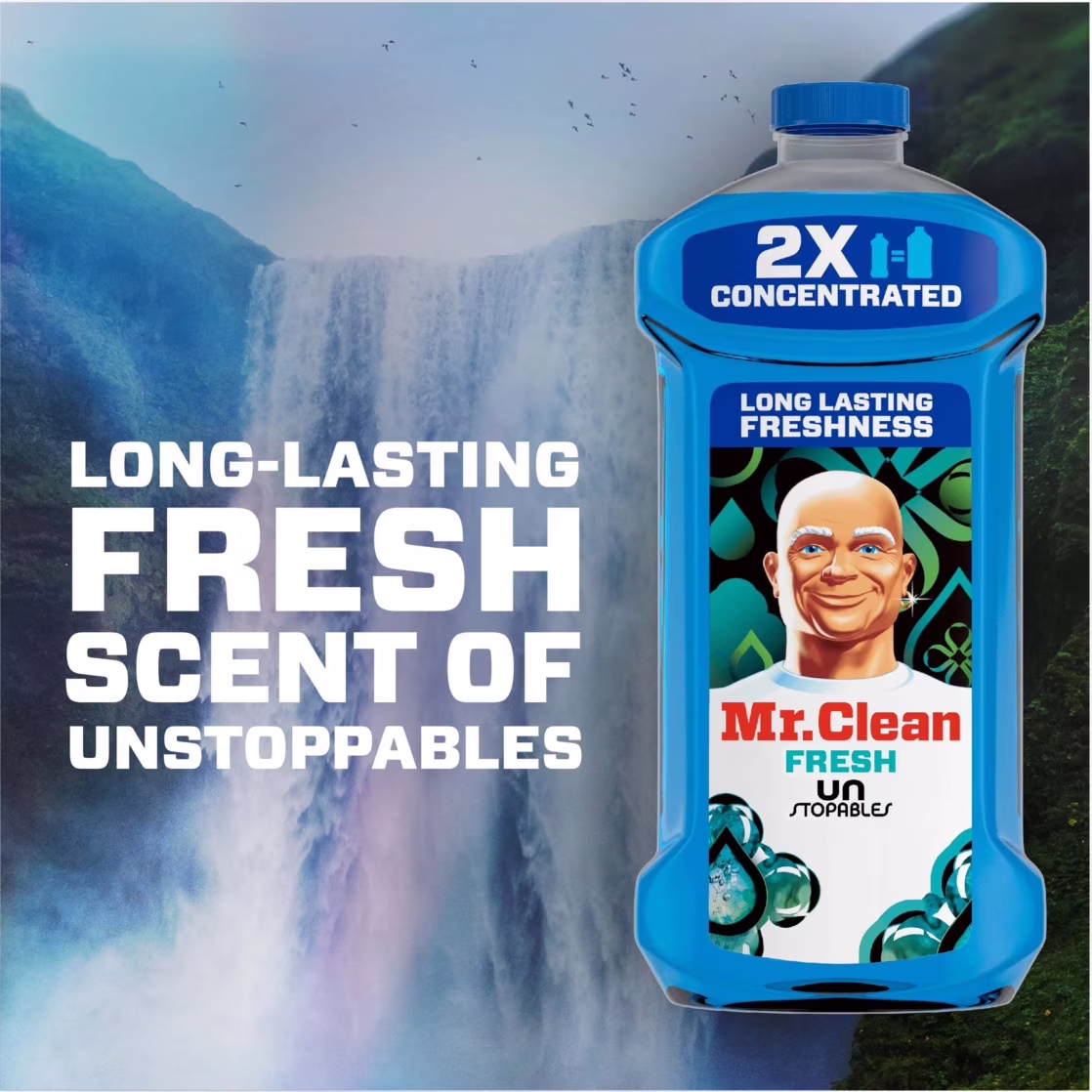 Mr. Clean Multi-Surface All Purpose Cleaner, Concentrated Liquid Formula, Unstopables Fresh Scent (23 fl oz) cgNjf - Image 8