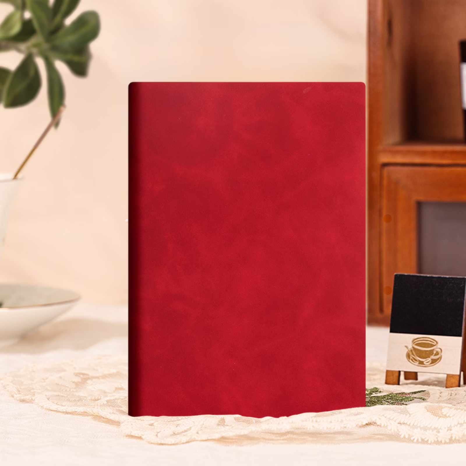 DAILIHIVE A5 Leather-Like Writing Notebook, Professional Journal with Lay-Flat Binding (Red, 2.8 oz) aNbpq - Image 3