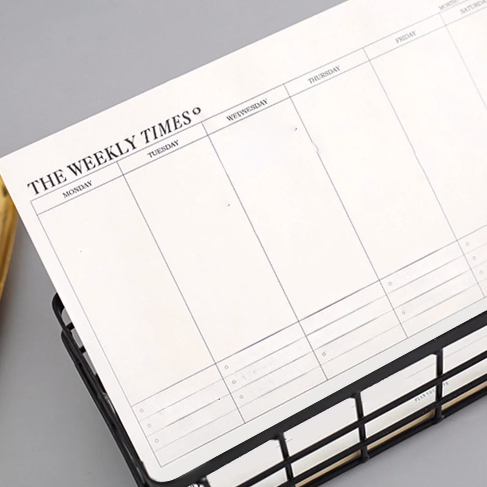 Xuyyia Undated Monthly Planner Notepad, Tear-Off Calendar Sheet for Holiday Scheduling (White, 9.64x6.89 in, 60 Sheets) aMyU9