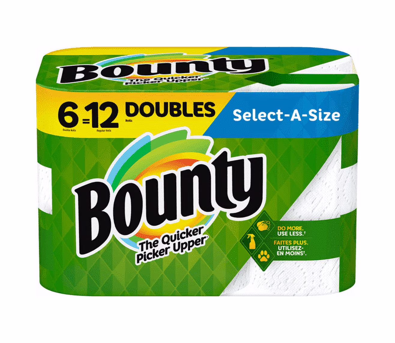 Bounty Select-A-Size Paper Towels, Highly Absorbent Kitchen Cleaning Sheets (White, 6 Double Rolls) MLc2Y - Image 2