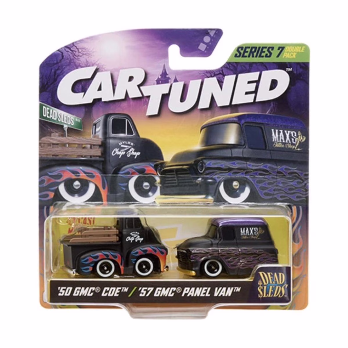 CarTuned 1950 GMC COE & 1957 GMC Panel Van Dead Sleds Series 7 Diecast Model Set (2 Pack) 4MxmI