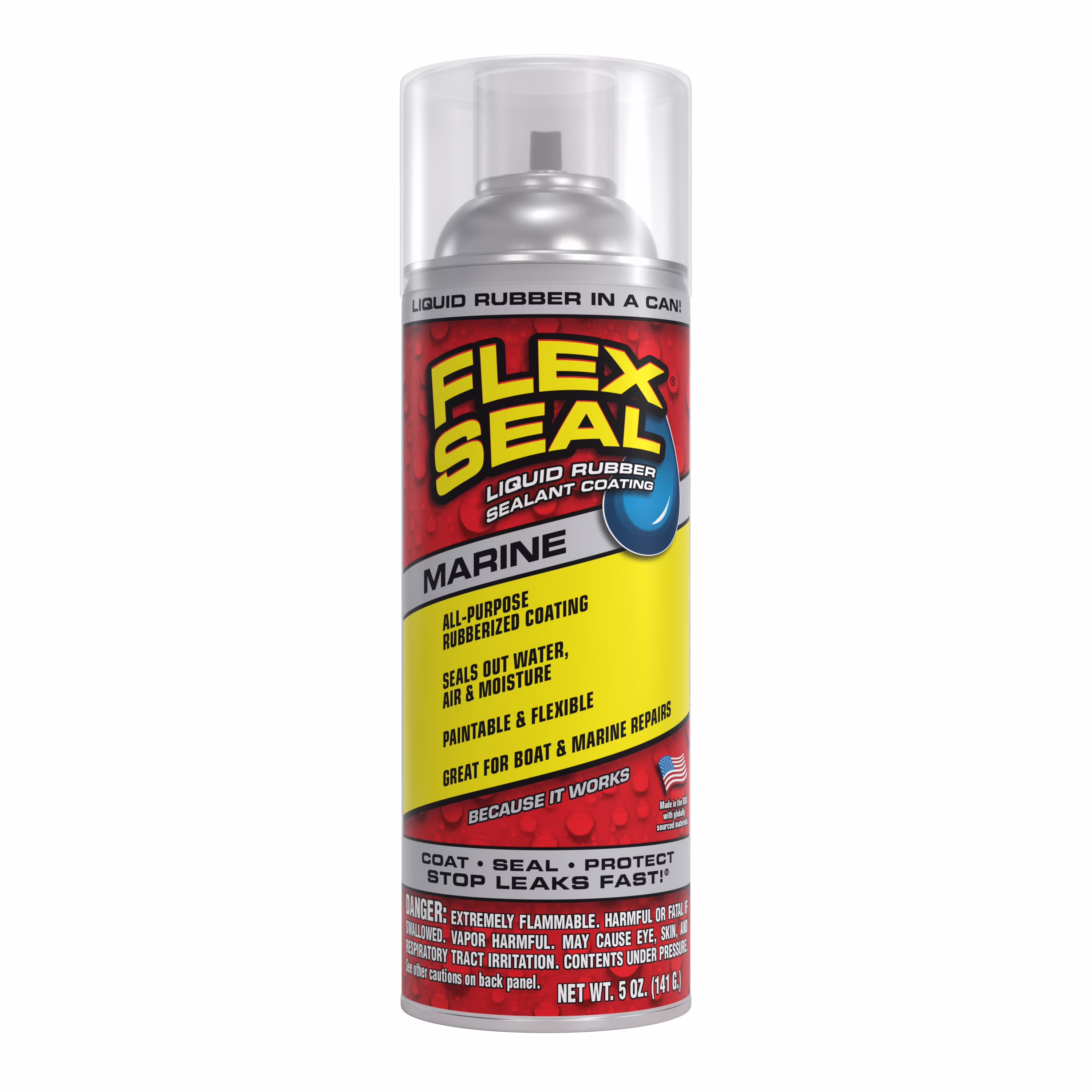 Flex Seal Liquid Rubber Marine Sealant Coating, Waterproof Protective Barrier (Clear, 5 oz) QtDhw - Image 2