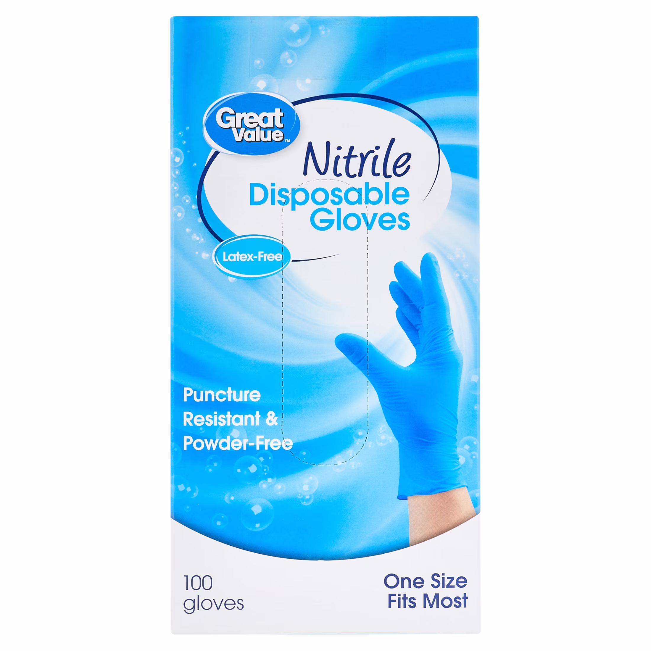 Great Value Nitrile Disposable Gloves (Blue, 100 Count) fkYKK