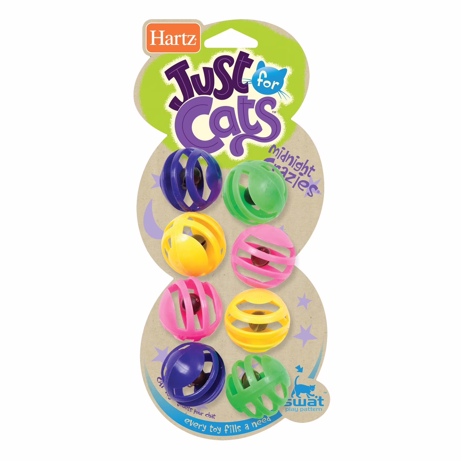 Hartz Just For Cats Midnight Crazies Cat Toy (Blue, 7 Count) 0oE63 - Image 4