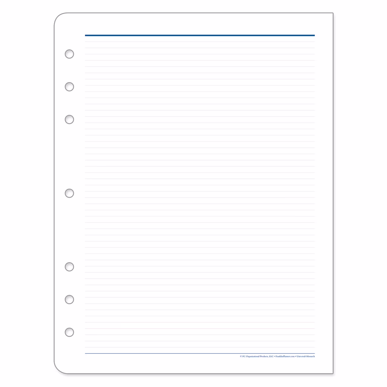 FranklinCovey Lined Pages Monarch Size Refill Paper (Blue, 8.5 in x 11 in) Yuki5