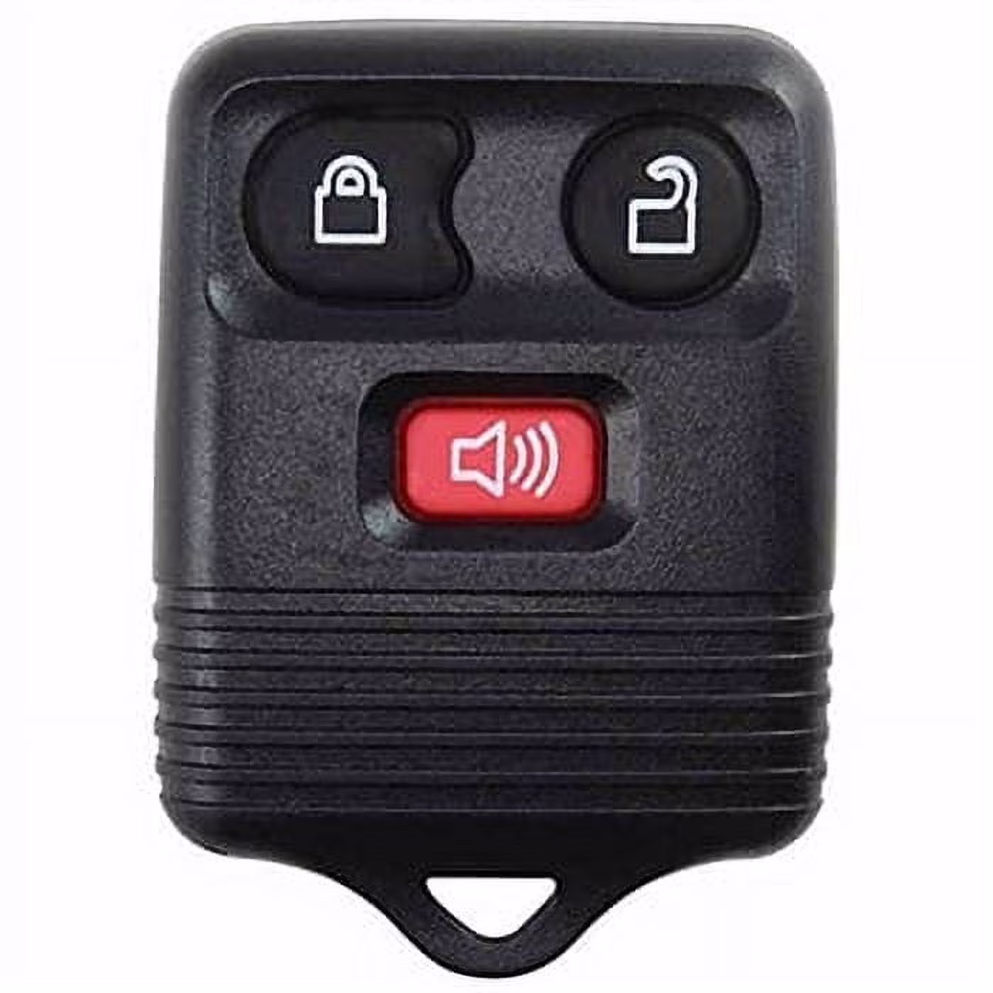 KeylessOption Replacement 3-Button Keyless Entry Remote Control Car Key Fob for Ford (Black, 1 Pack) YQcf1