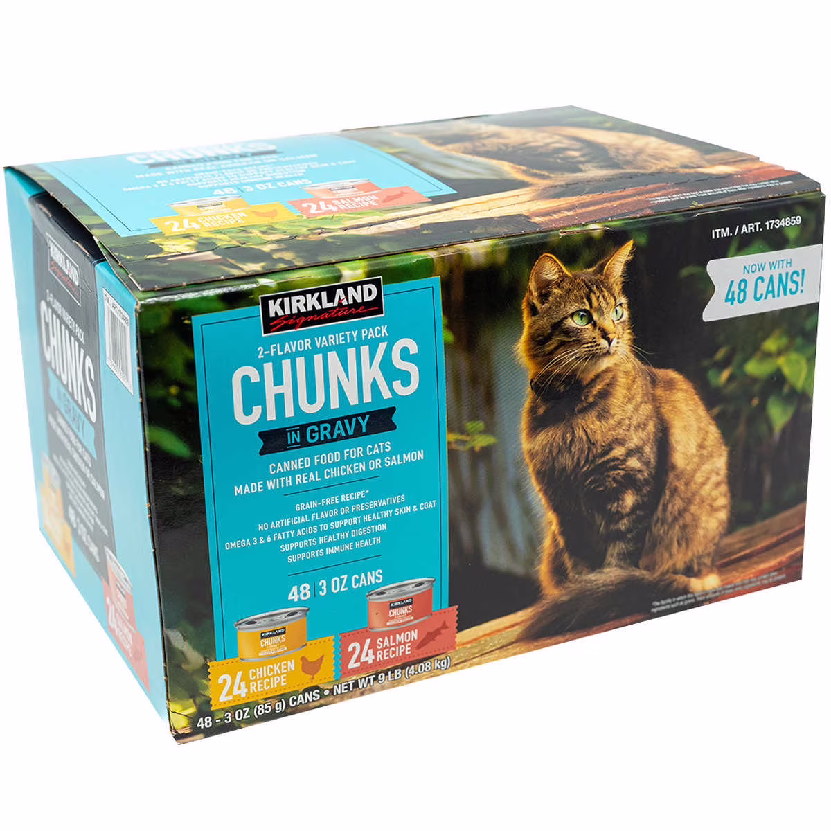 Kirkland Signature Cat Food Chunks in Gravy Variety Pack (48 Count, 3 oz per unit) leBid