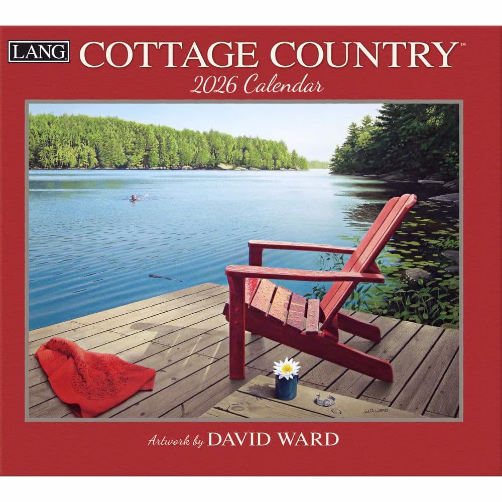 LANG Cottage Country 2026 Wall Calendar by David Ward, Scenic Nature Landscapes (13.4 in x 12 in) Zkewg