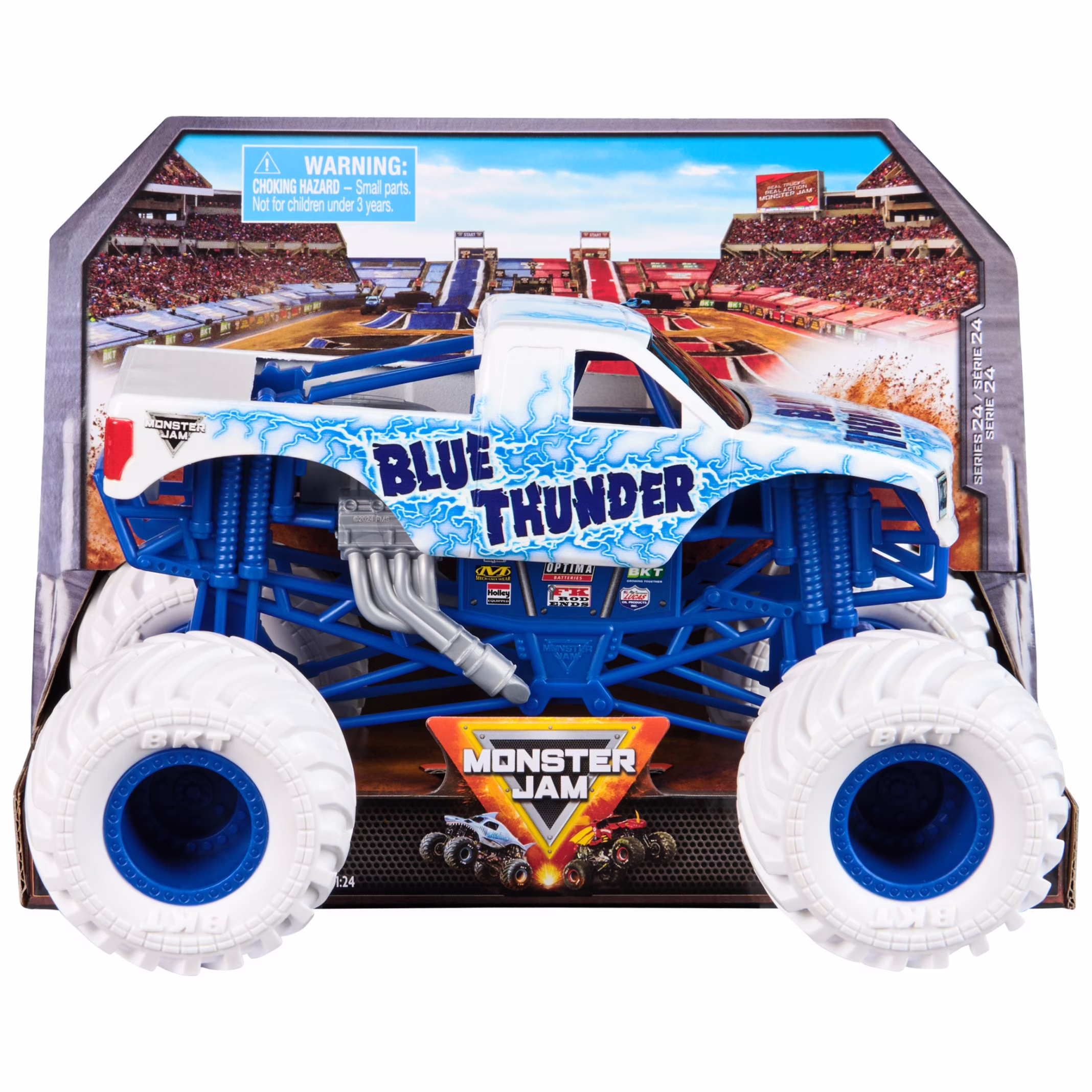 Monster Jam Official Blue Thunder Monster Truck Die-Cast Vehicle (Blue, 1:24 Scale) TQVnt