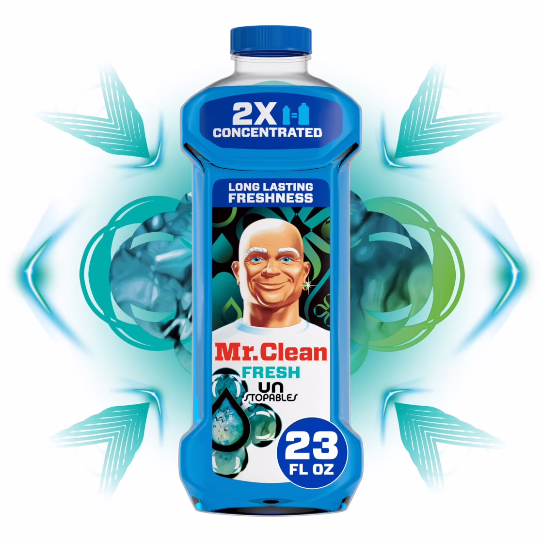 Mr. Clean Multi-Surface All Purpose Cleaner, Concentrated Liquid Formula, Unstopables Fresh Scent (23 fl oz) cgNjf - Image 2