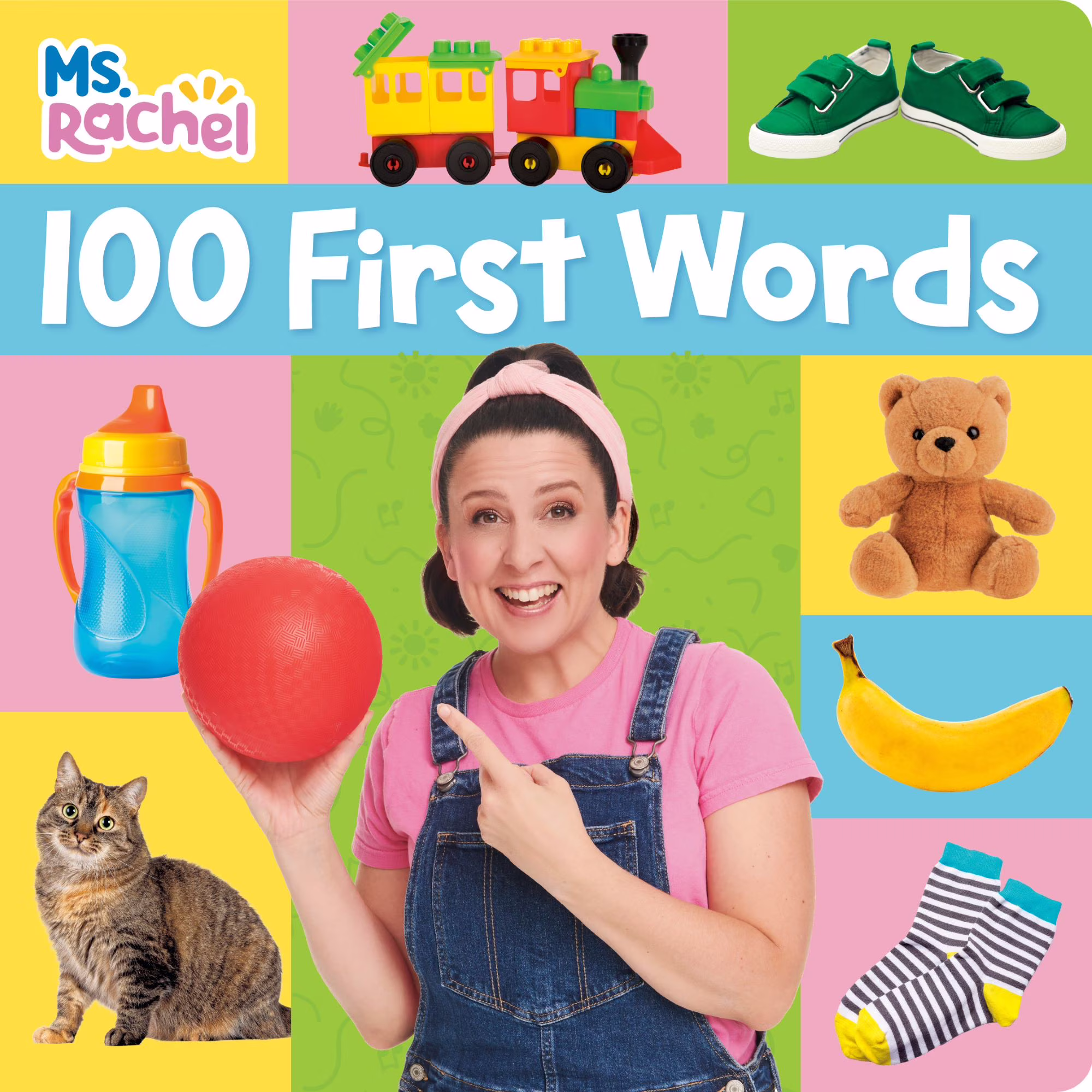 Ms. Rachel 100 First Words Educational Board Book (Early Learning, Toddler Development) MeVjz