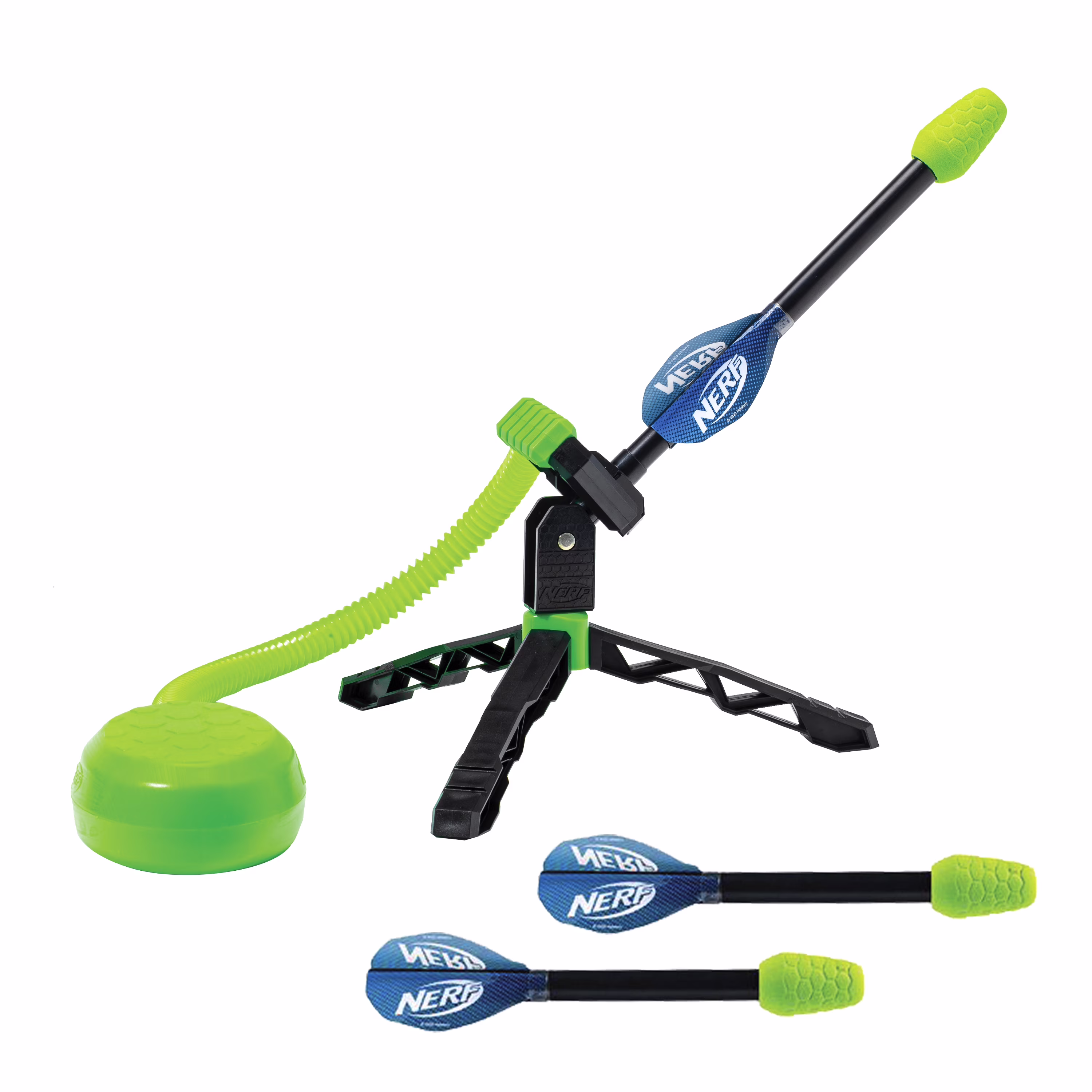 Nerf Rip Rocket Launcher Stomp-Powered Outdoor Toy Set (Green, 3-Pack) 1cMq7 - Image 4